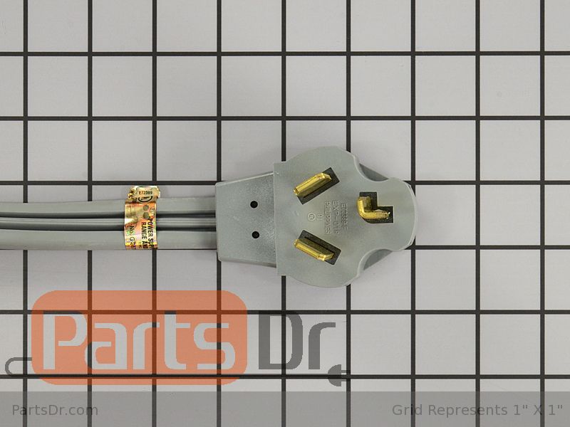 PT220L Whirlpool 4ft 3 Wire 30 Amp Dryer Cord Parts Dr