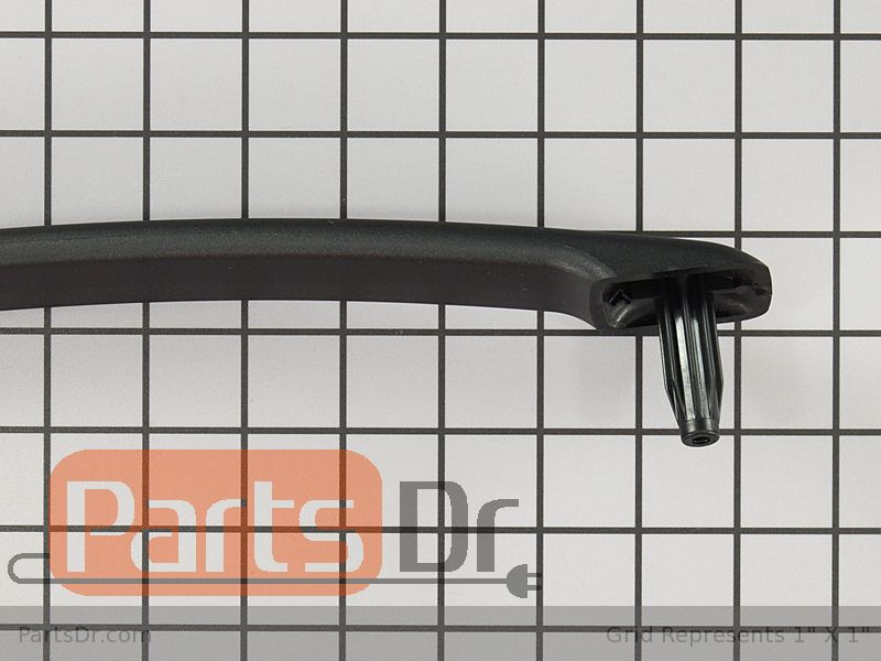WP98004956 Whirlpool Broiler Door Handle (Black) Parts Dr