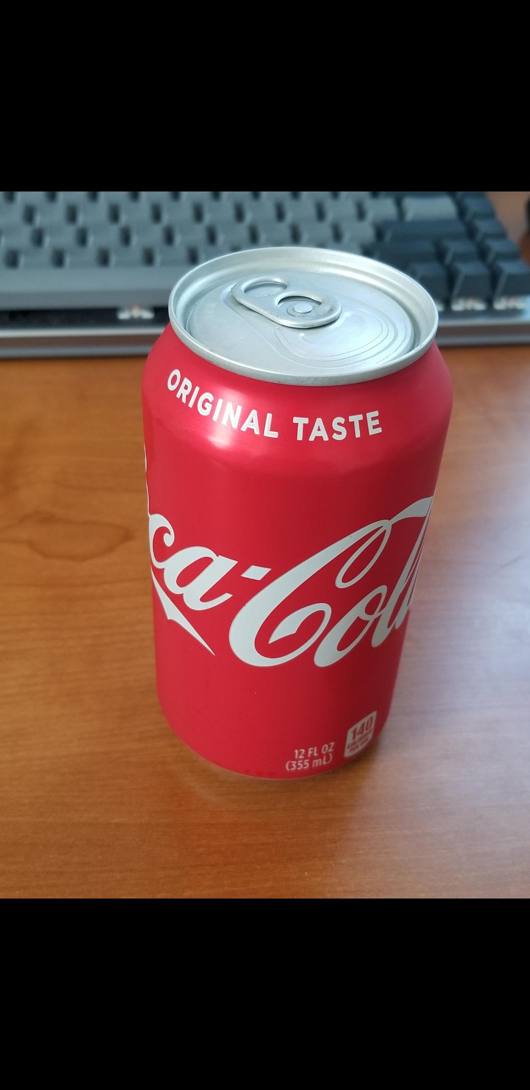 First can of my last pack of coke since i started to be less white. I