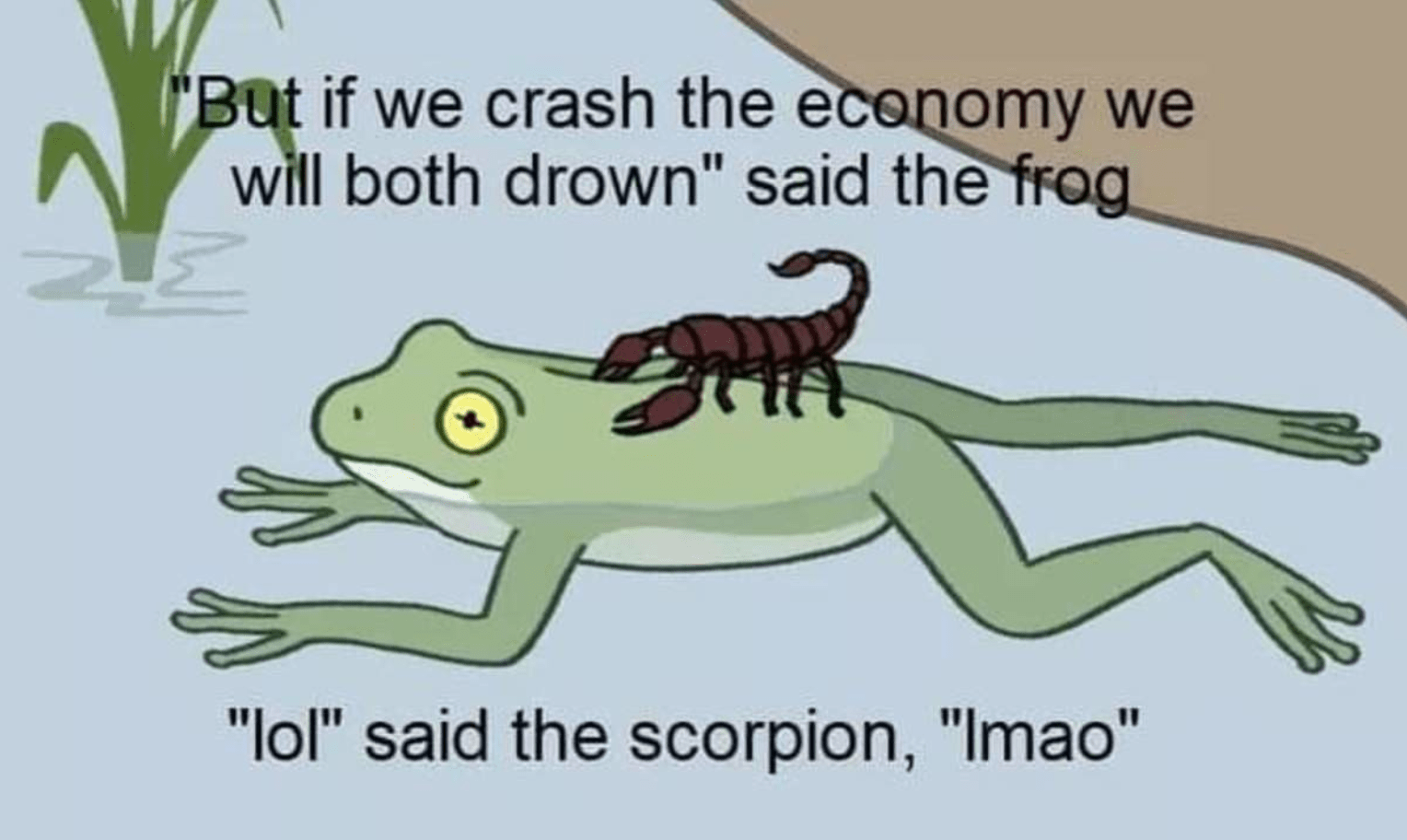 Frog and Scorpion The Donald America First!