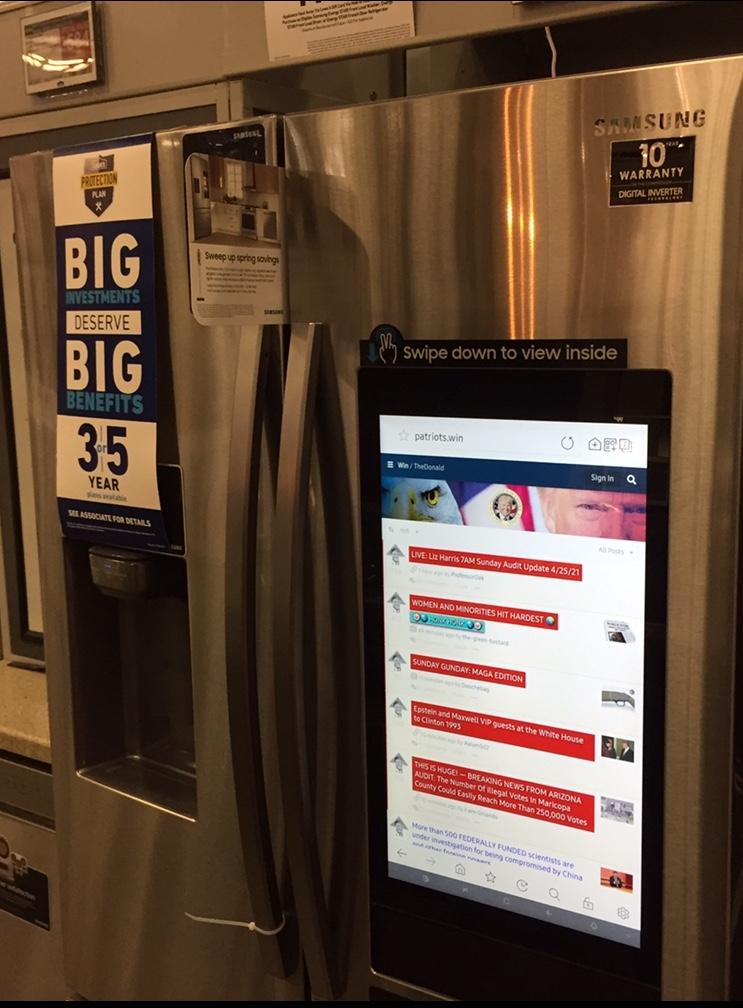 At Lowe’s, I LOVE THIS REFRIGERATOR!!! The Donald America First!