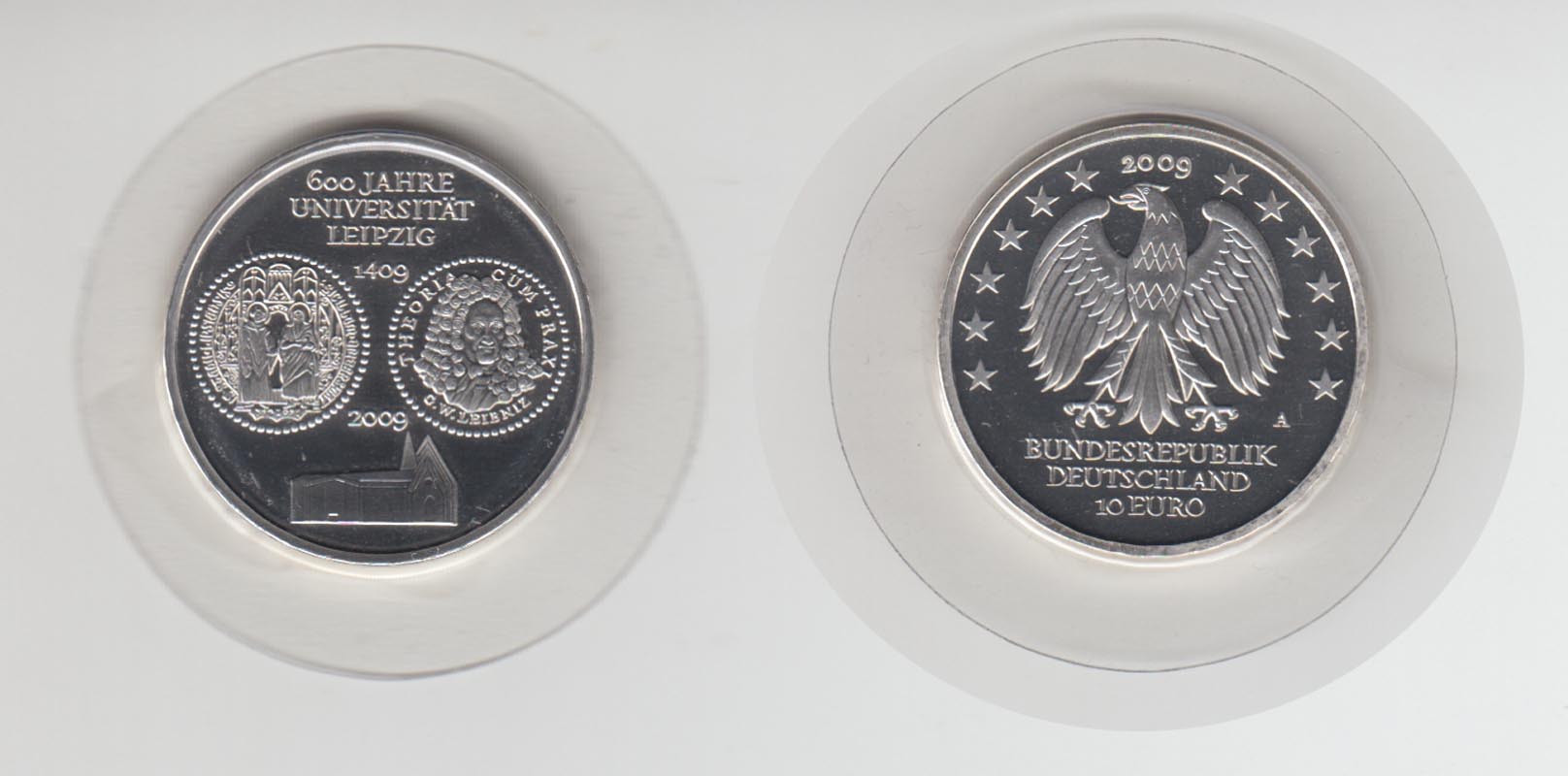 Silbermünze 10 Euro 2009 600 Jahre Universität Leipzig stempelglanz · Philastudio Westerwald GmbH
