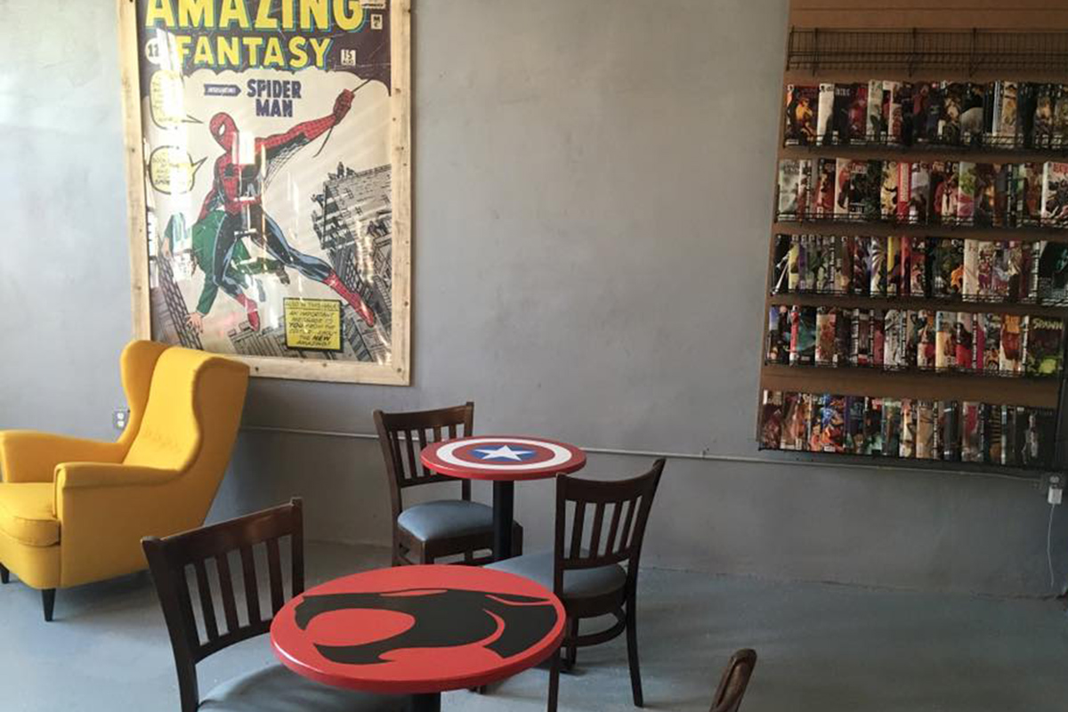 Caffeine and Kryptonite New Kensington comic book/coffee shop focuses
