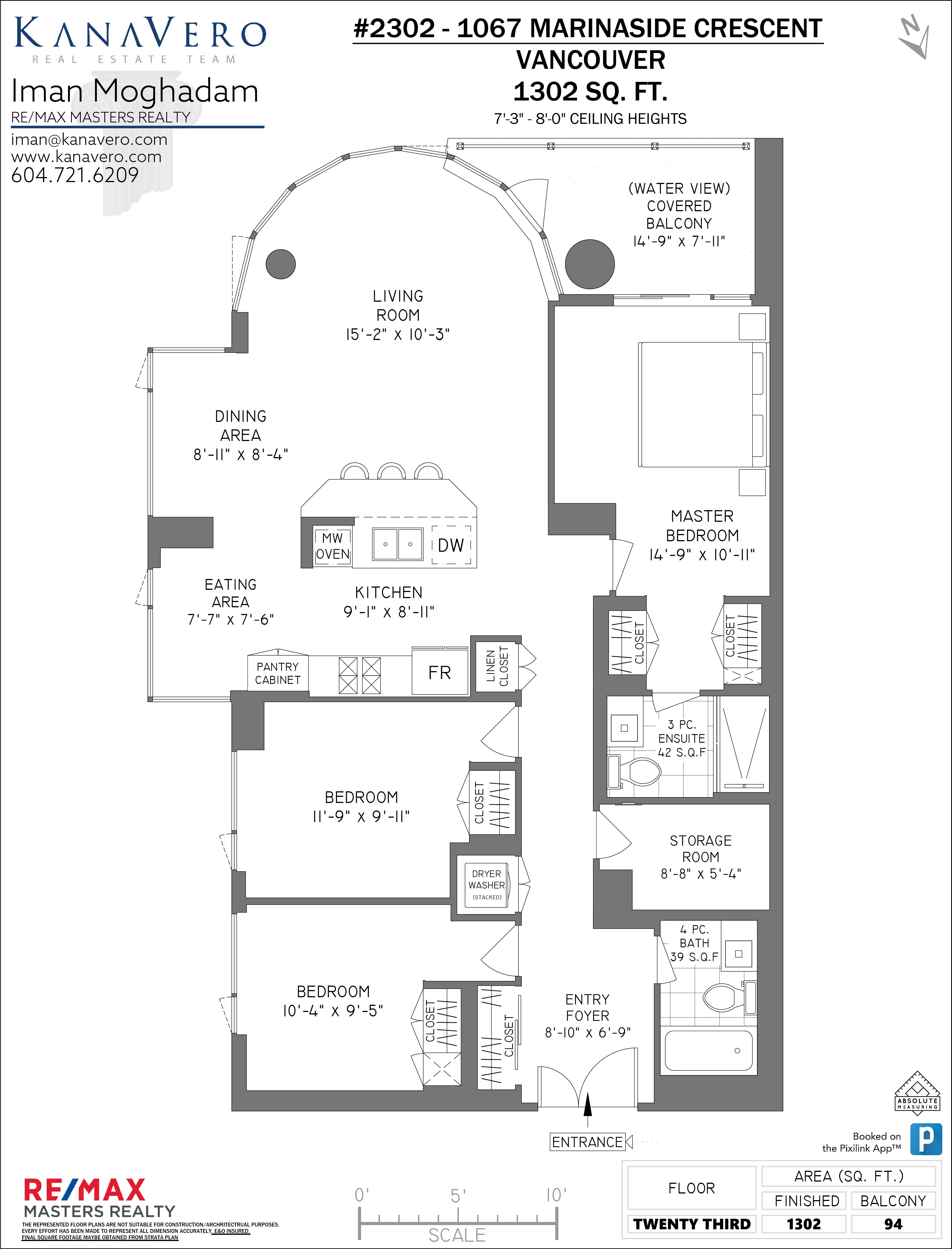 2302 1067 Marinaside Crescent, Vancouver Floor Plan SOLD by Iman