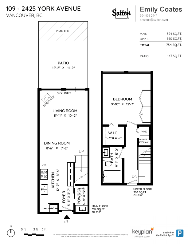 109 2125 York Avenue, Vancouver Floor Plan SOLD by Emily Coates