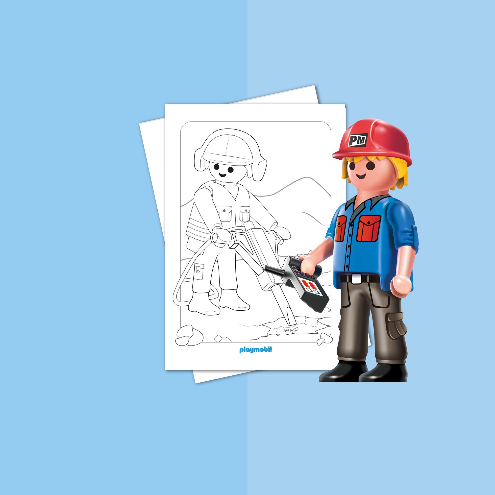 Kleurplaten Playmobil Bouwplaats