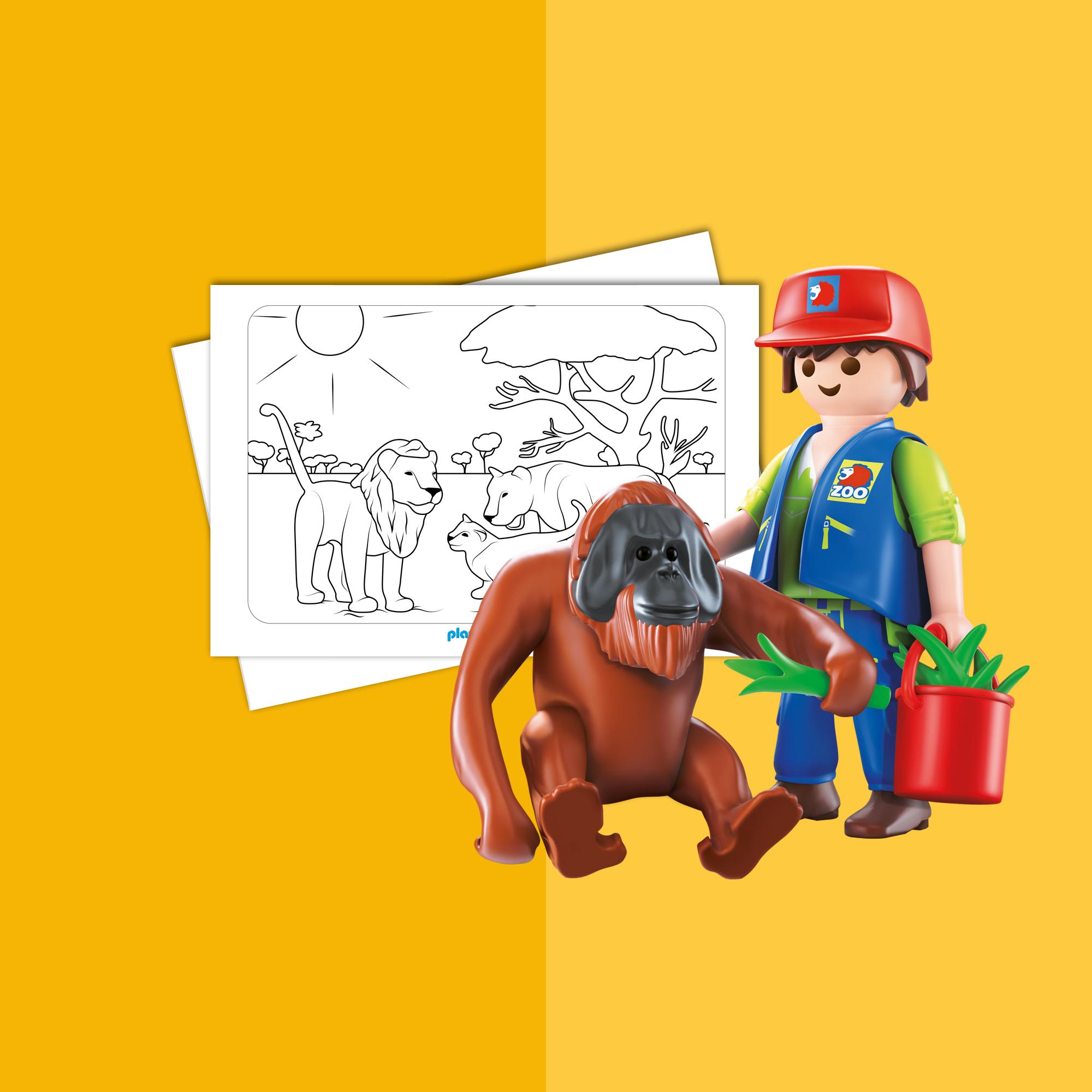 Coloriage Playmobil Le Zoo