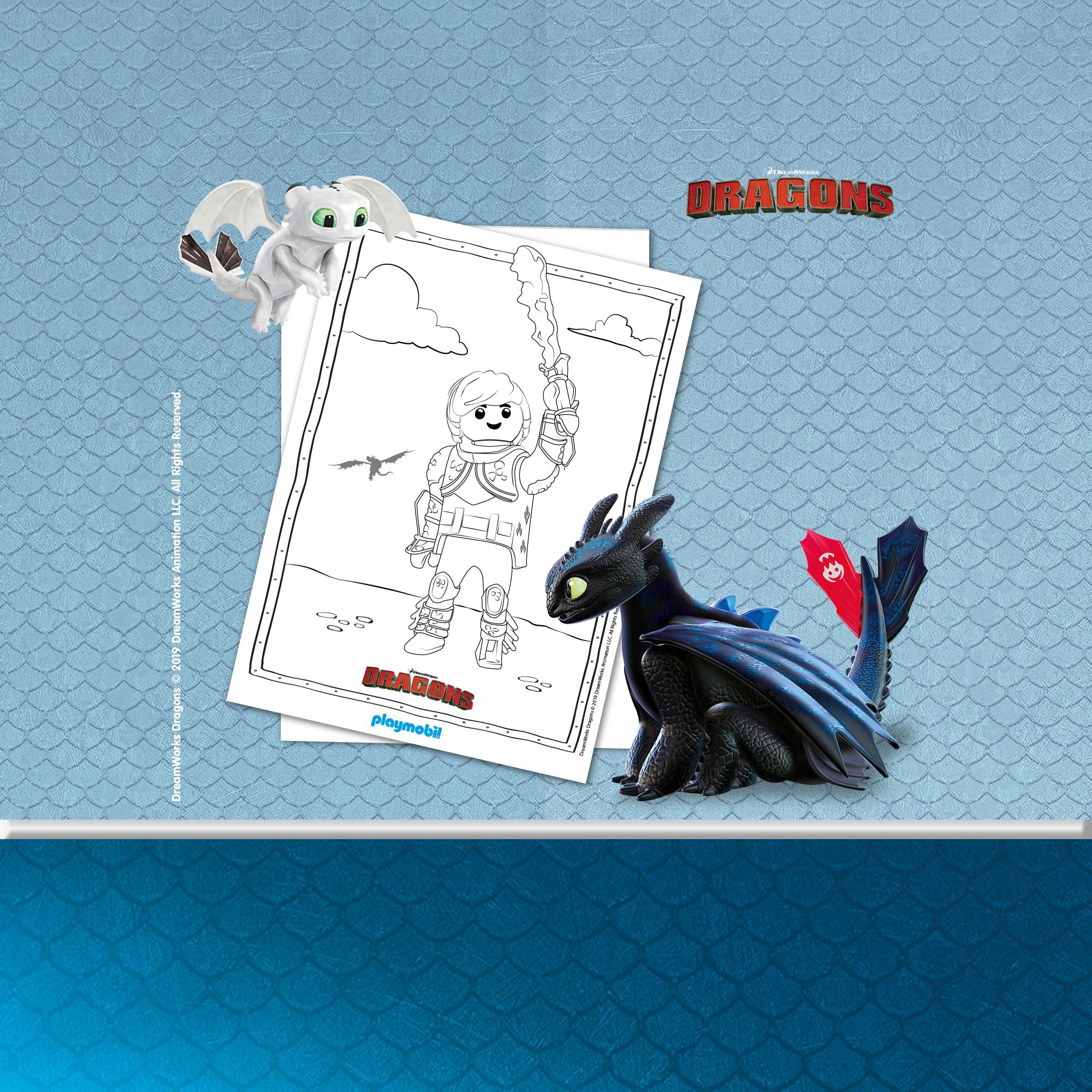 Malblatt DreamWorks Dragons 3 PLAYMOBIL® Deutschland