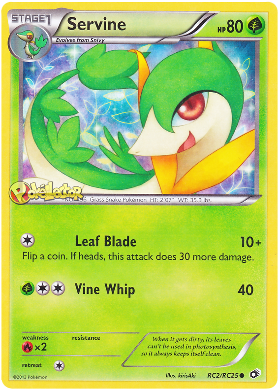 Servine Radiant Collection 2 Pokemon Card