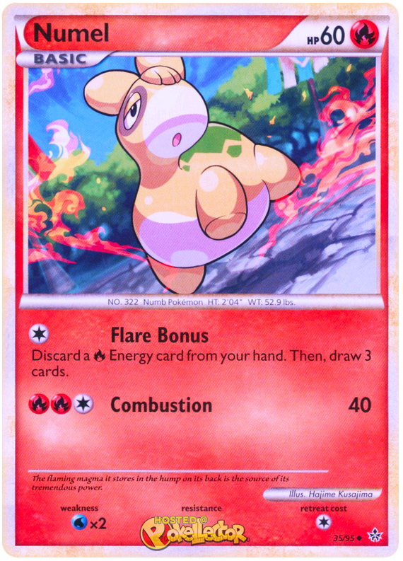 Numel HS Unleashed 35 Pokemon Card