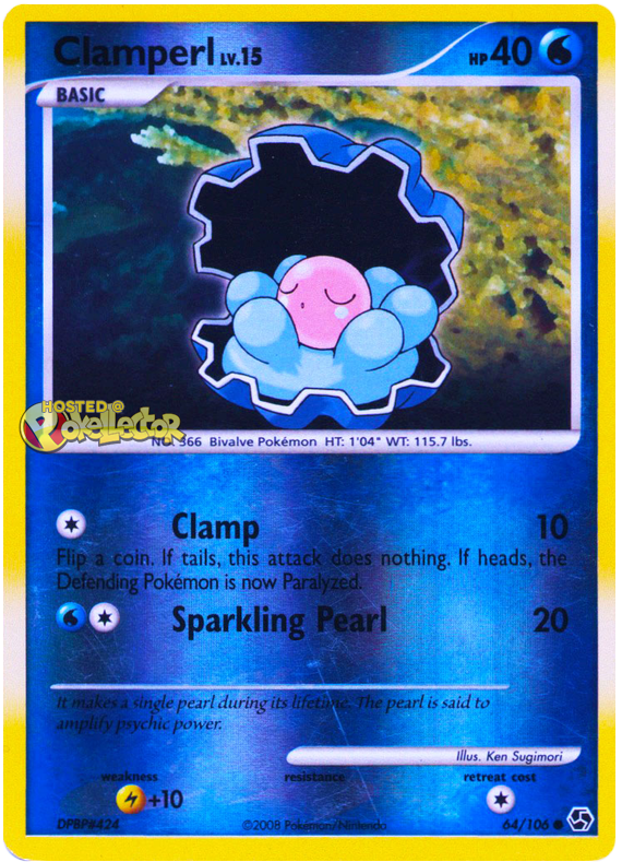 Clamperl Great Encounters 64 Pokemon Card