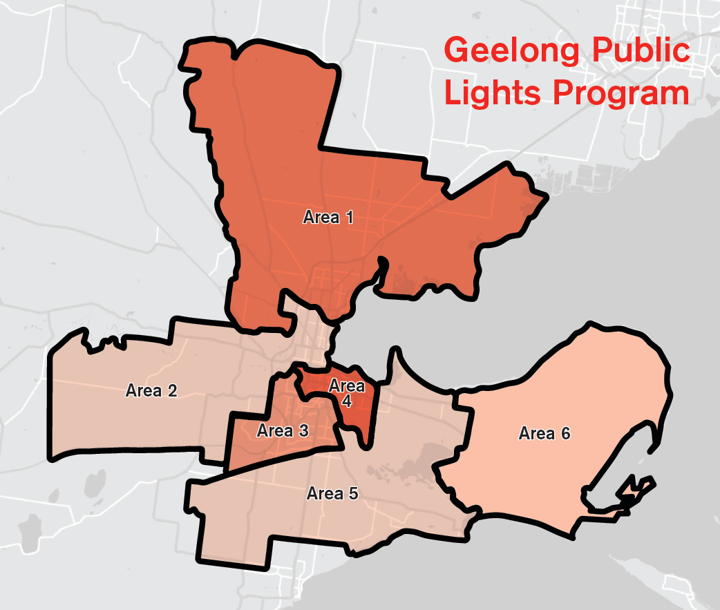 Geelong street lighting changeover program CitiPower Powercor