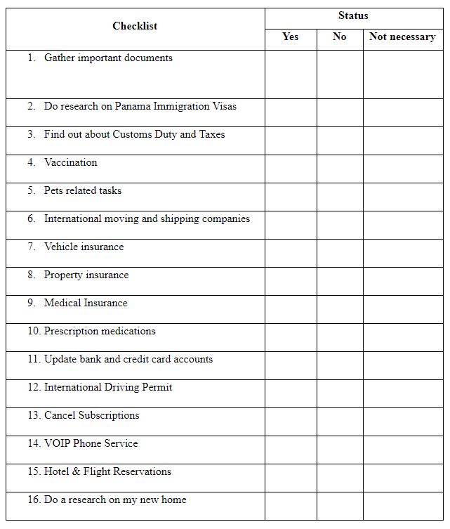 Panama Guide Your Relocation Checklist