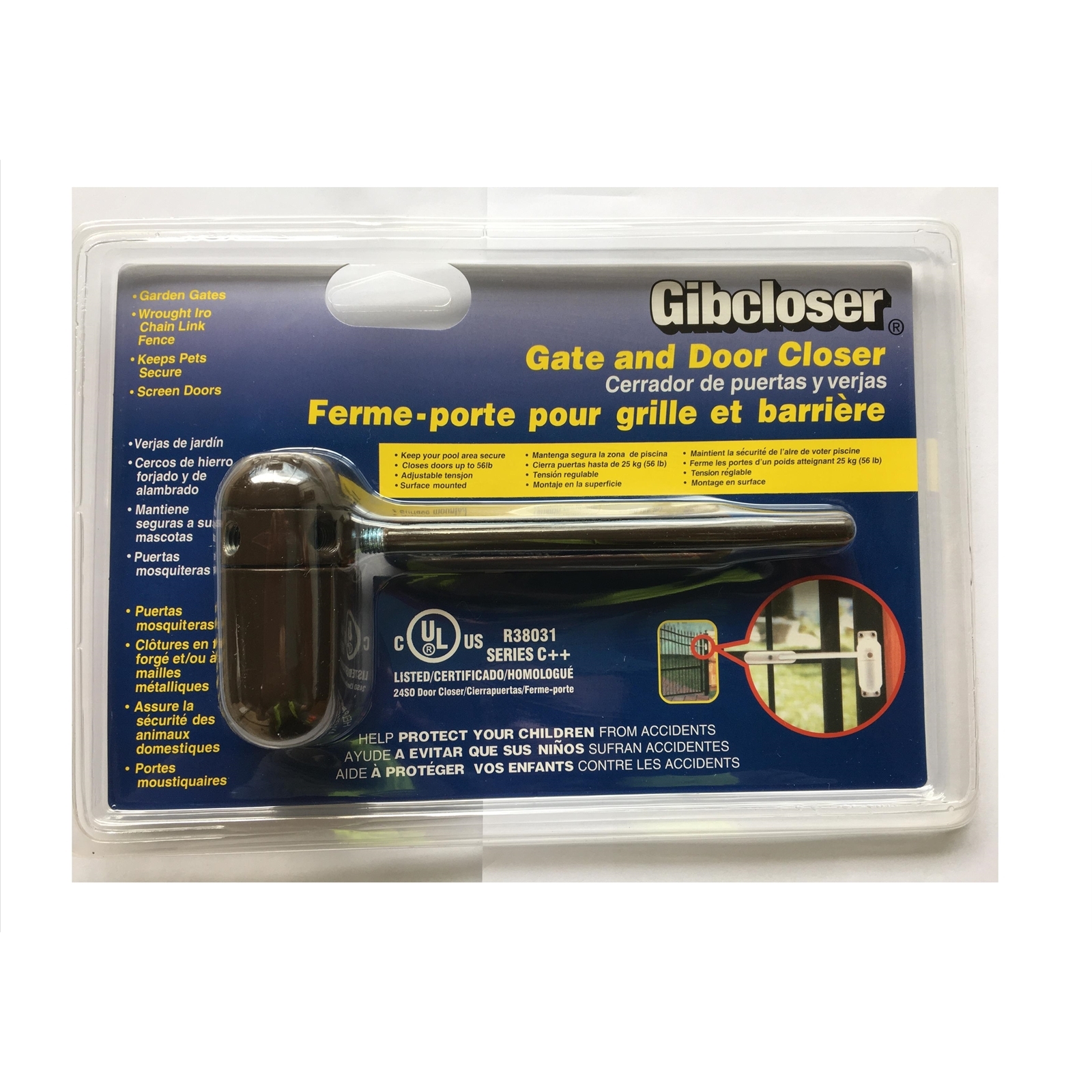 GIBCLOSER Safety Door Closer Mini Brown Bunnings New Zealand