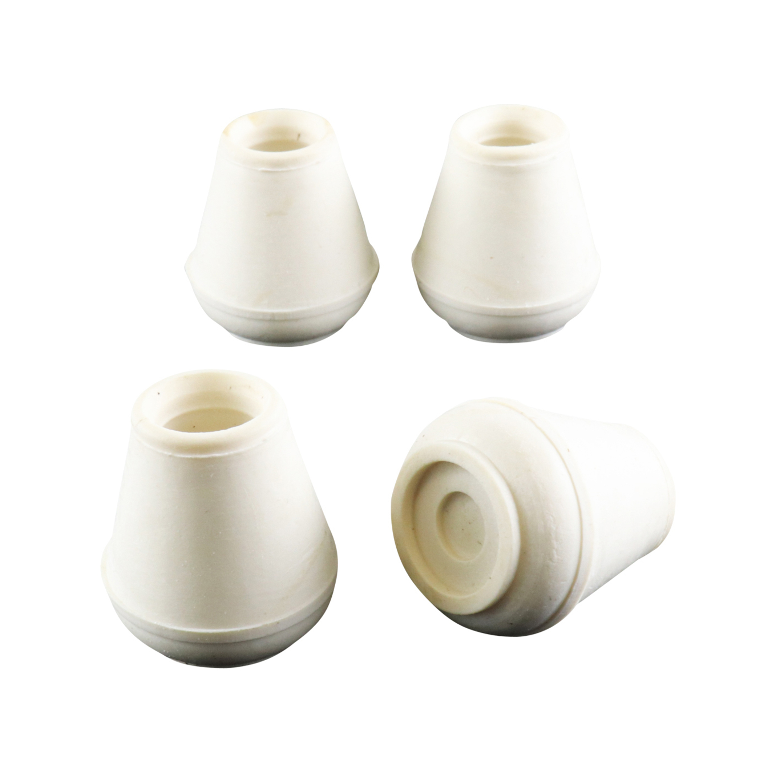 Surface Gard 10mm White Round External Rubber Chair Tips 4 Pack