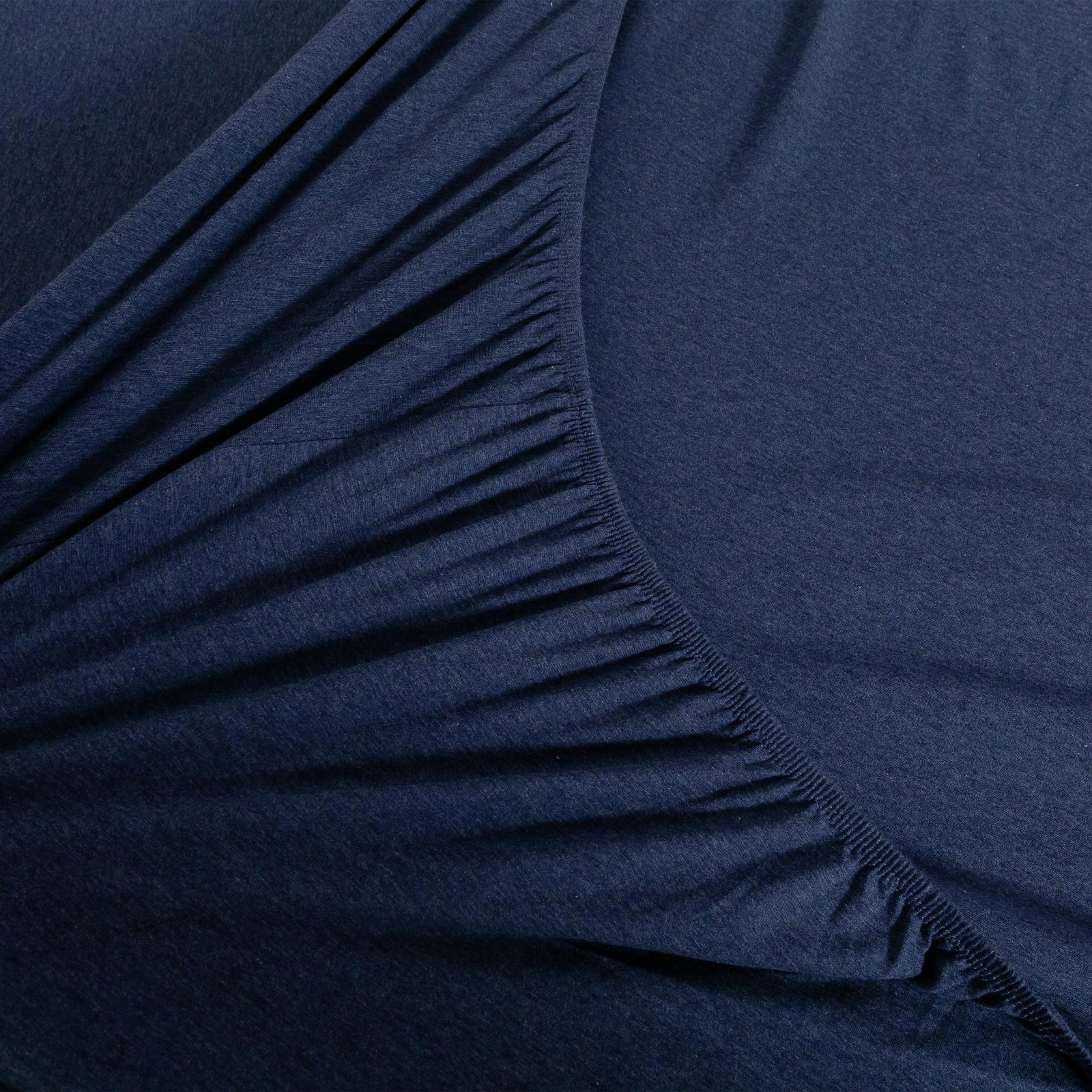 Dreamaker Cotton Jersey fitted sheet Single Bed Navy Bunnings Australia