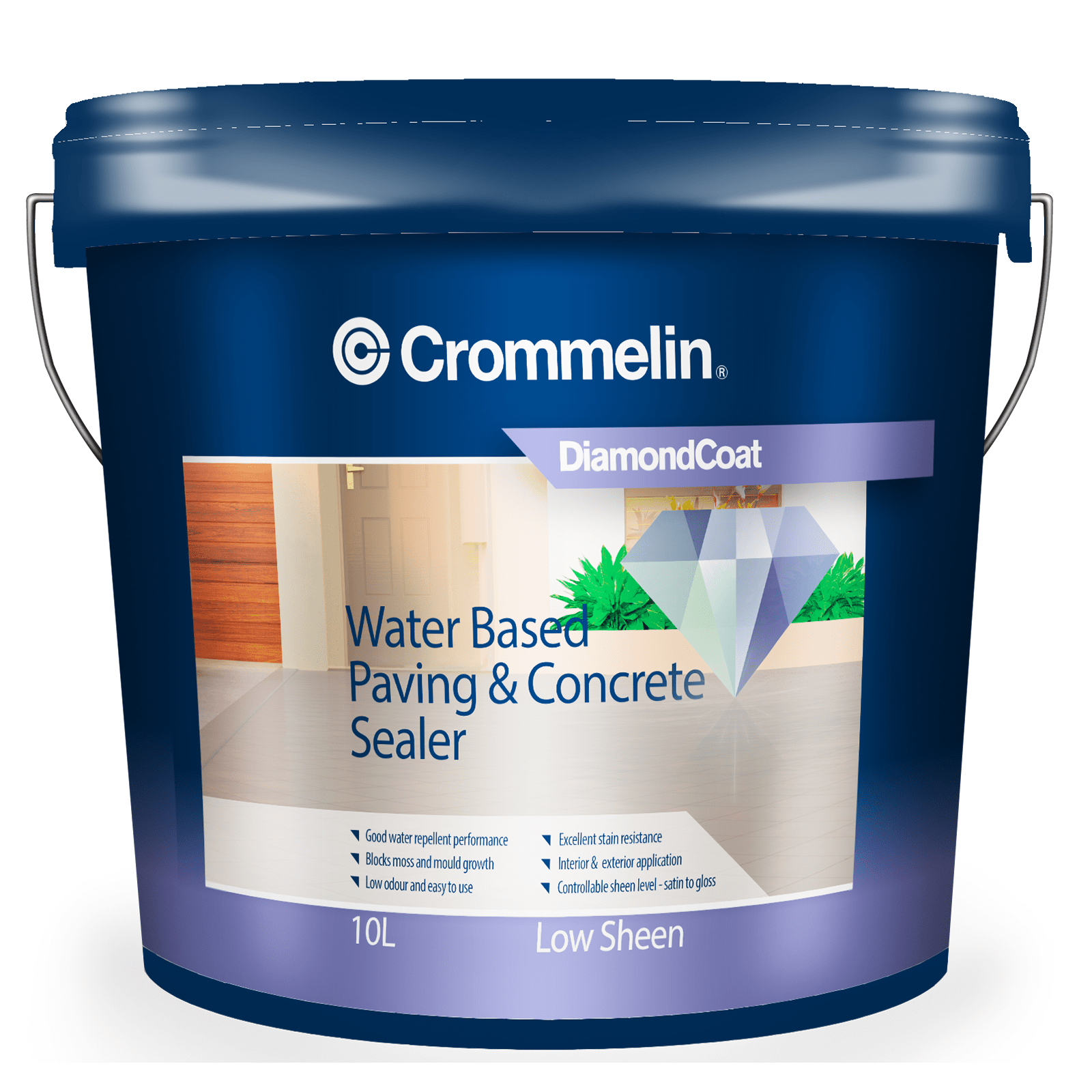 Crommelin 10L DiamondCoat Water Based Paving And Concrete Sealer