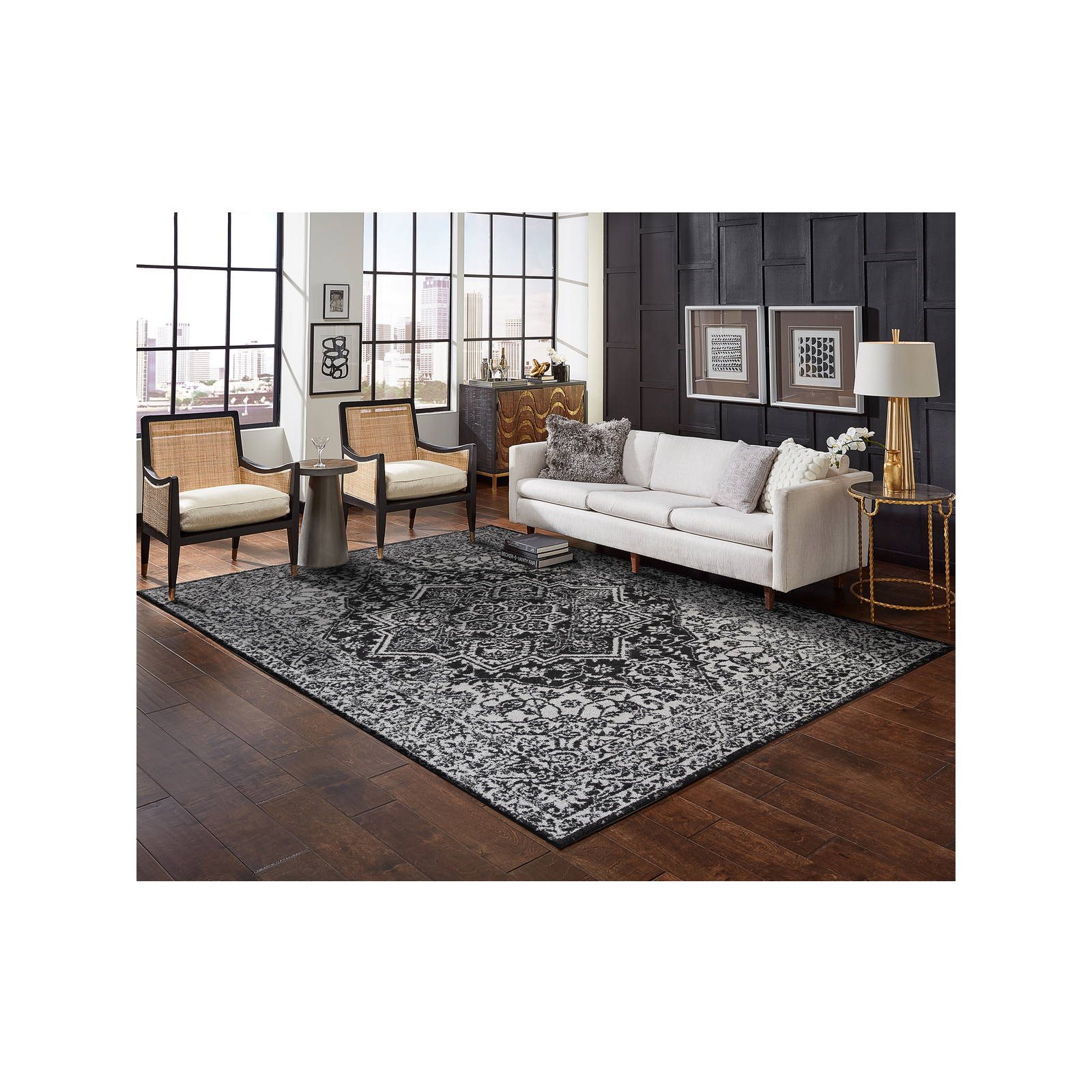 Bella 200 x 280cm Polypropylene Blue Rug Bunnings Australia