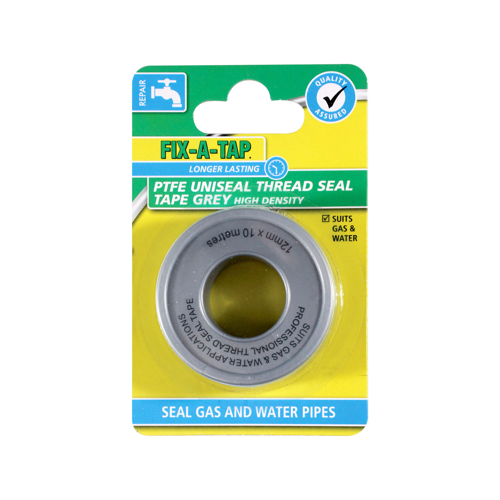 FIXATAP Grey PTFE Uniseal High Density Thread Seal Tape Bunnings