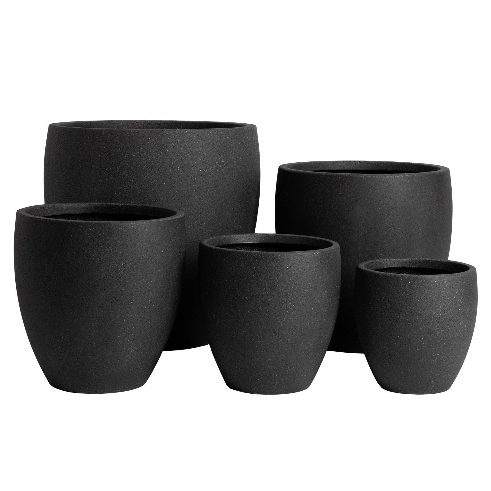 Tuscan Path 26 x 26cm Grey Harper Egg Fibreglass Pot Bunnings Australia