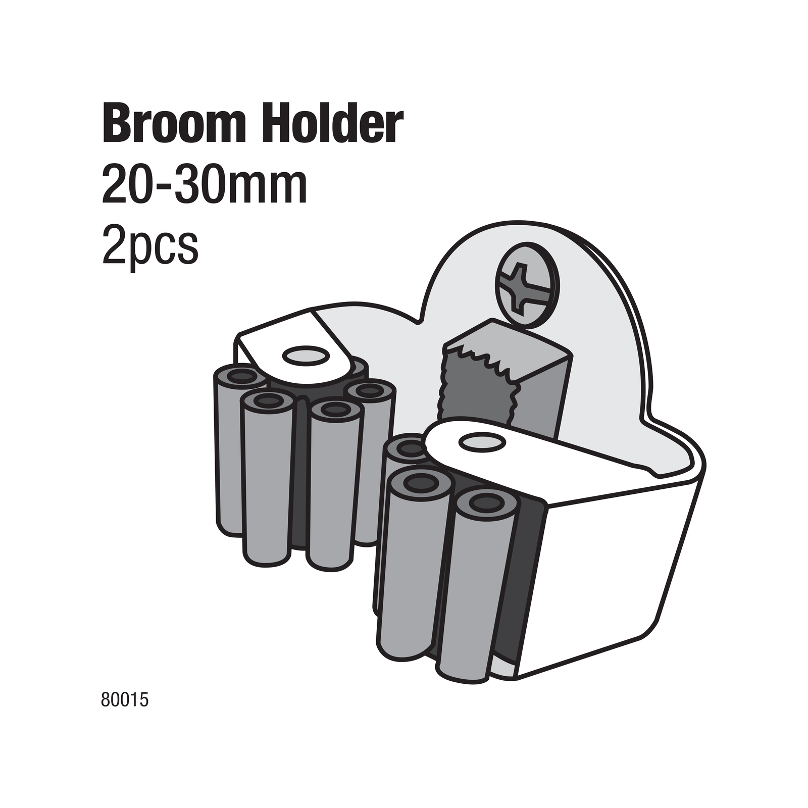 Everhang 2030mm Broom Holder 2 Pack Bunnings Australia