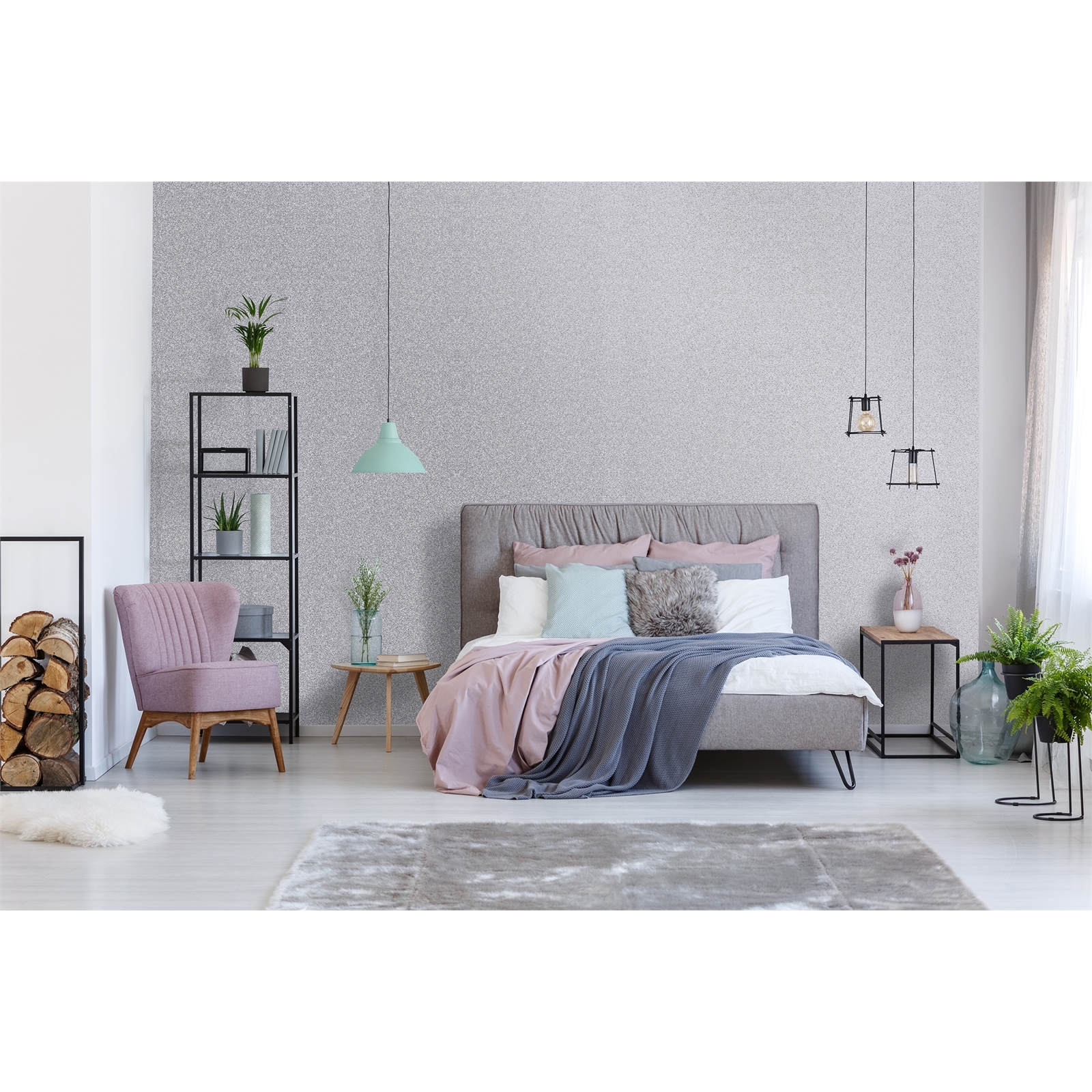 Superfresco Easy 52cm x 10m Silver Pixie Dust Wallpaper Bunnings New