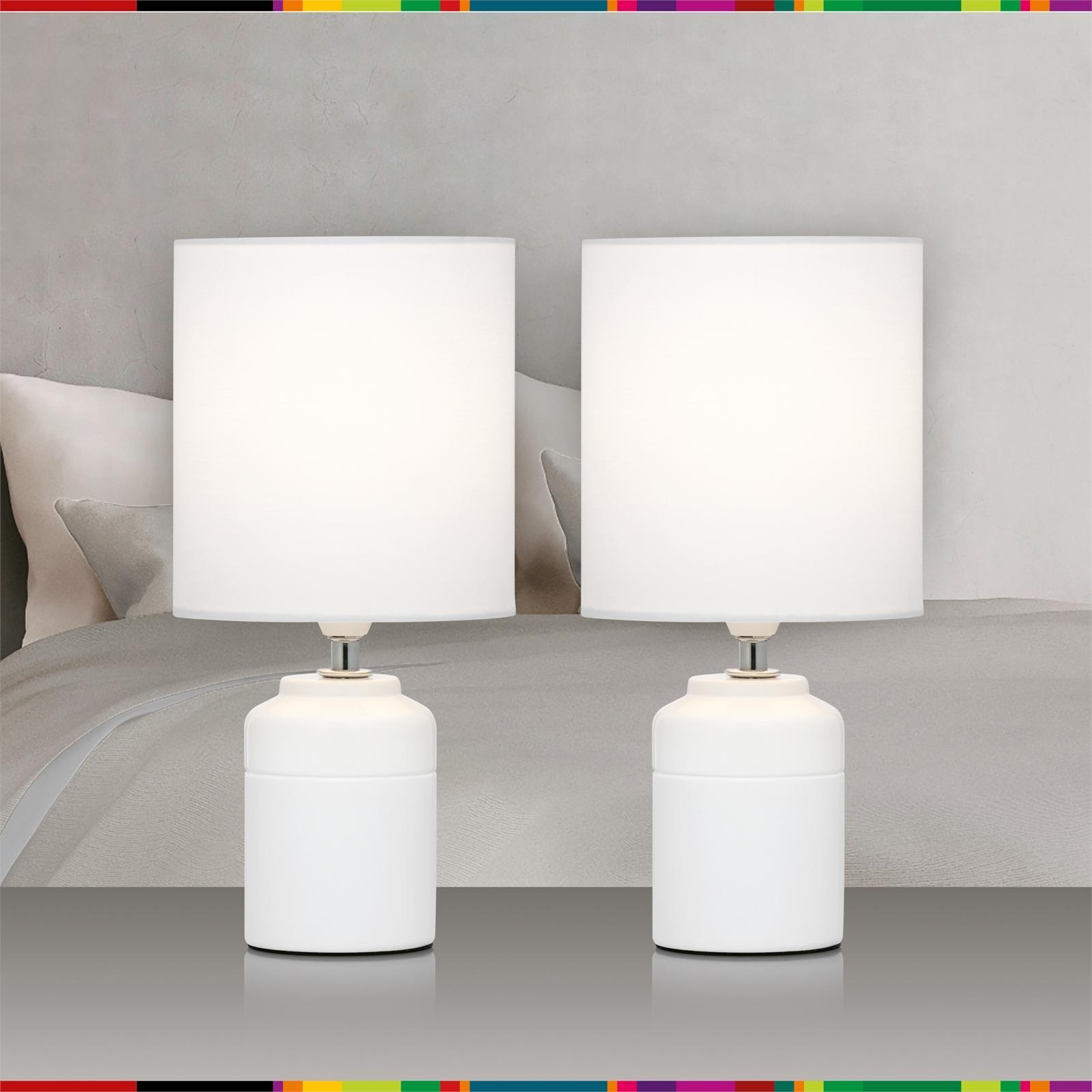 Verve Design White Asher Table Lamps Twin Pack Bunnings Australia
