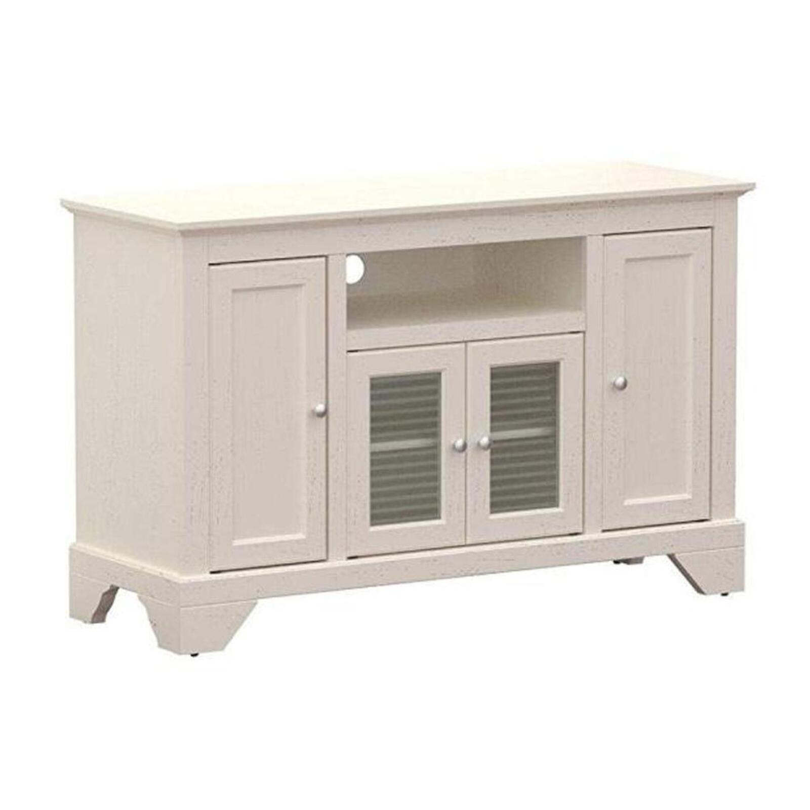 William TV Stand Entertainment Unit W/ Storage Antique White Bunnings Australia