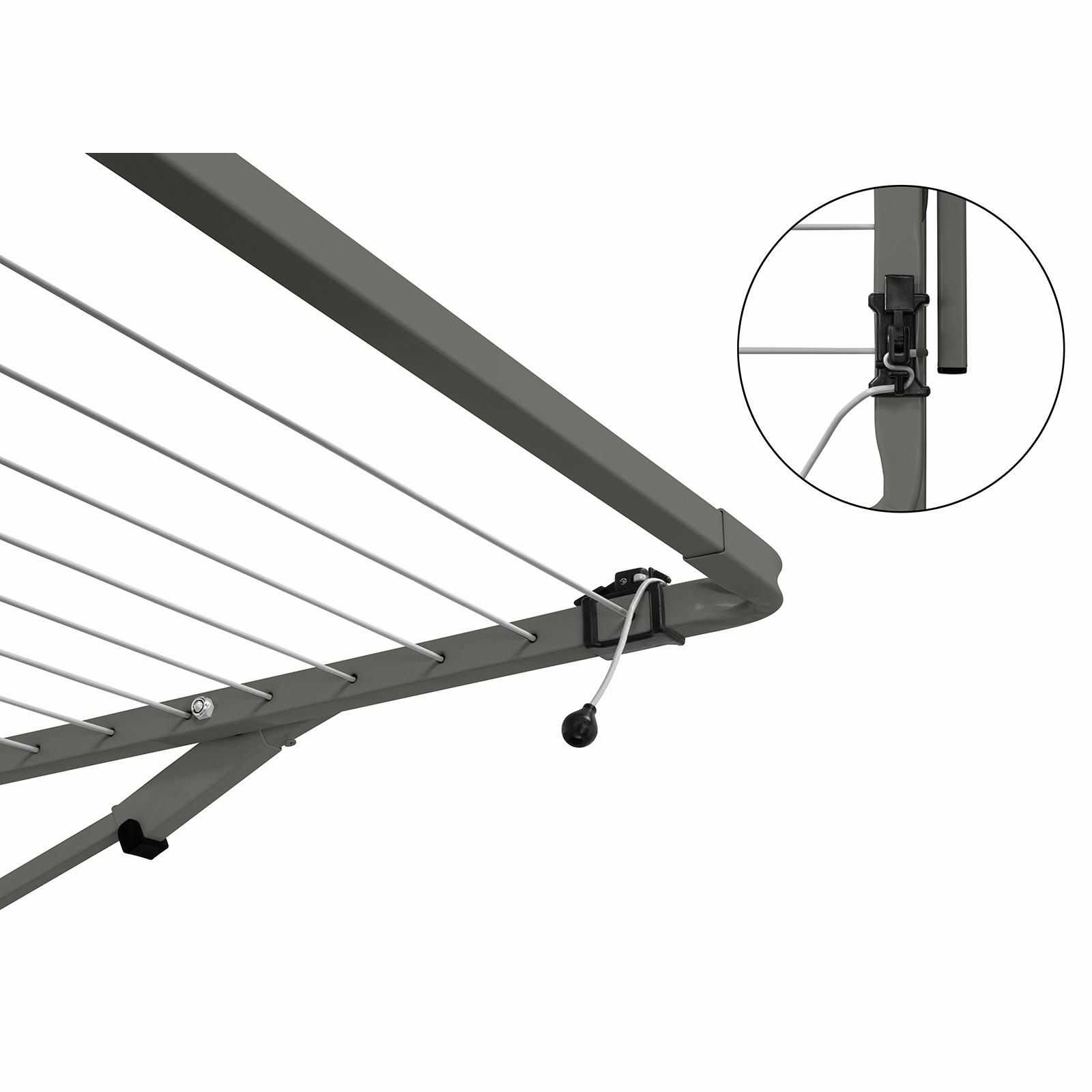 Austral 28.5m Woodland Grey Compact Single Fold Down Clothesline
