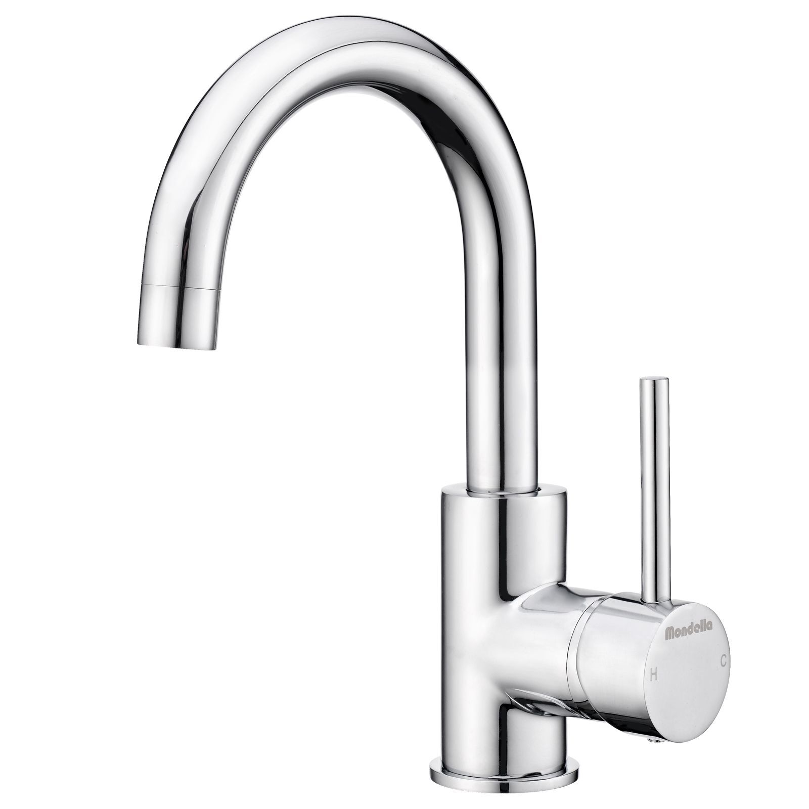 Mondella Chrome Resonance Side Lever Basin Mixer Suitable For Unequal