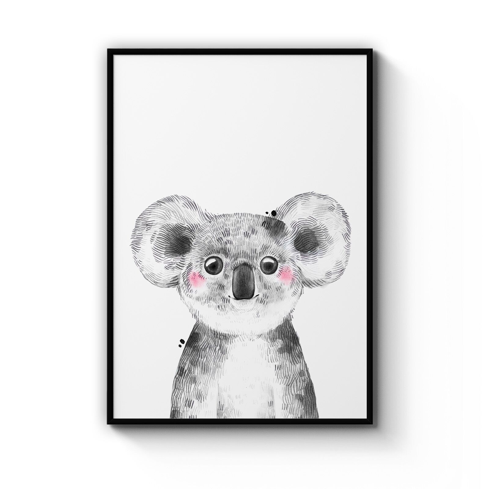 Cute Blushing Baby Koala Nursery Animal Wall Art Bunnings Australia