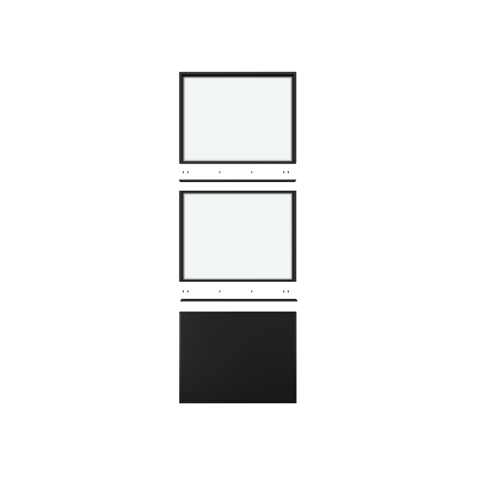 Rolltrak 2134 x 914 x 40mm Frosted Knockdown Steel And Glass Barn Door