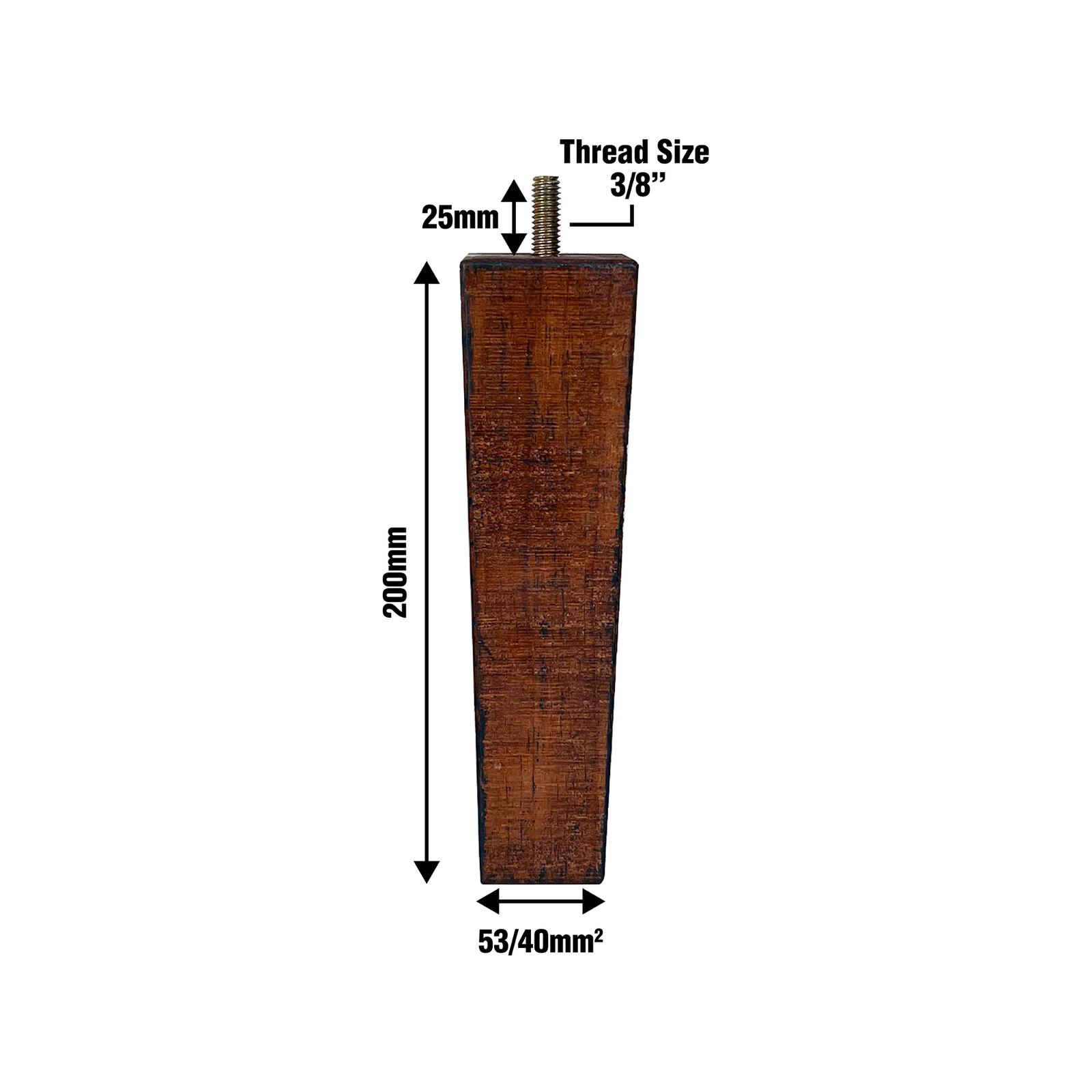 Adoored 5340x200mm Square Rustic Tapered Wooden Leg Bunnings Australia