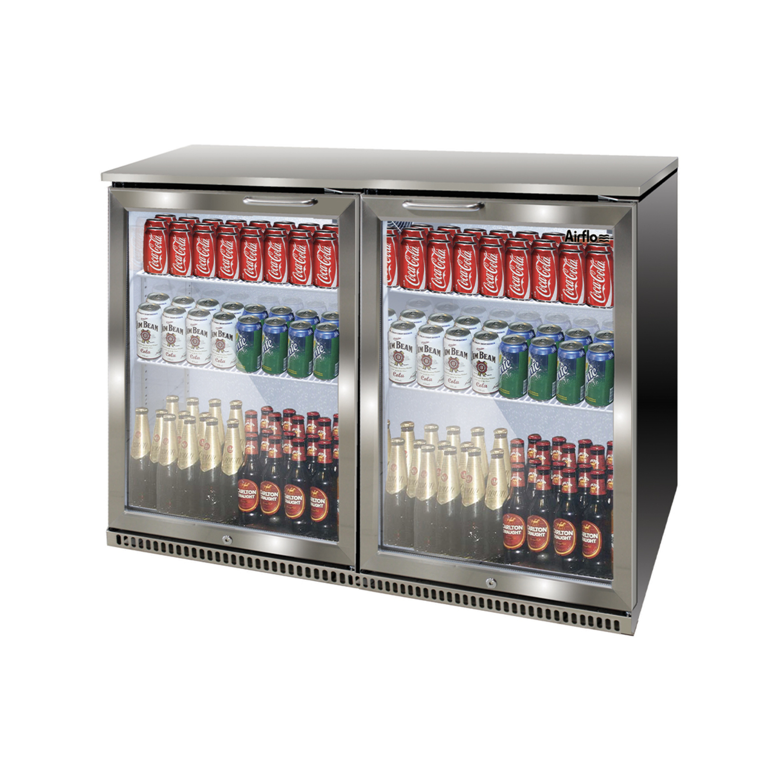Airflo 210L Commercial Undercounter Back Bar Bottle Chiller Fridge 2