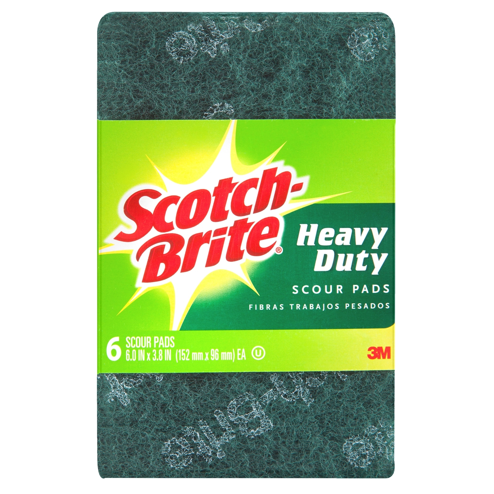 ScotchBrite 155 x 100mm Heavy Duty Scourer Pad 6 Pack Bunnings Australia