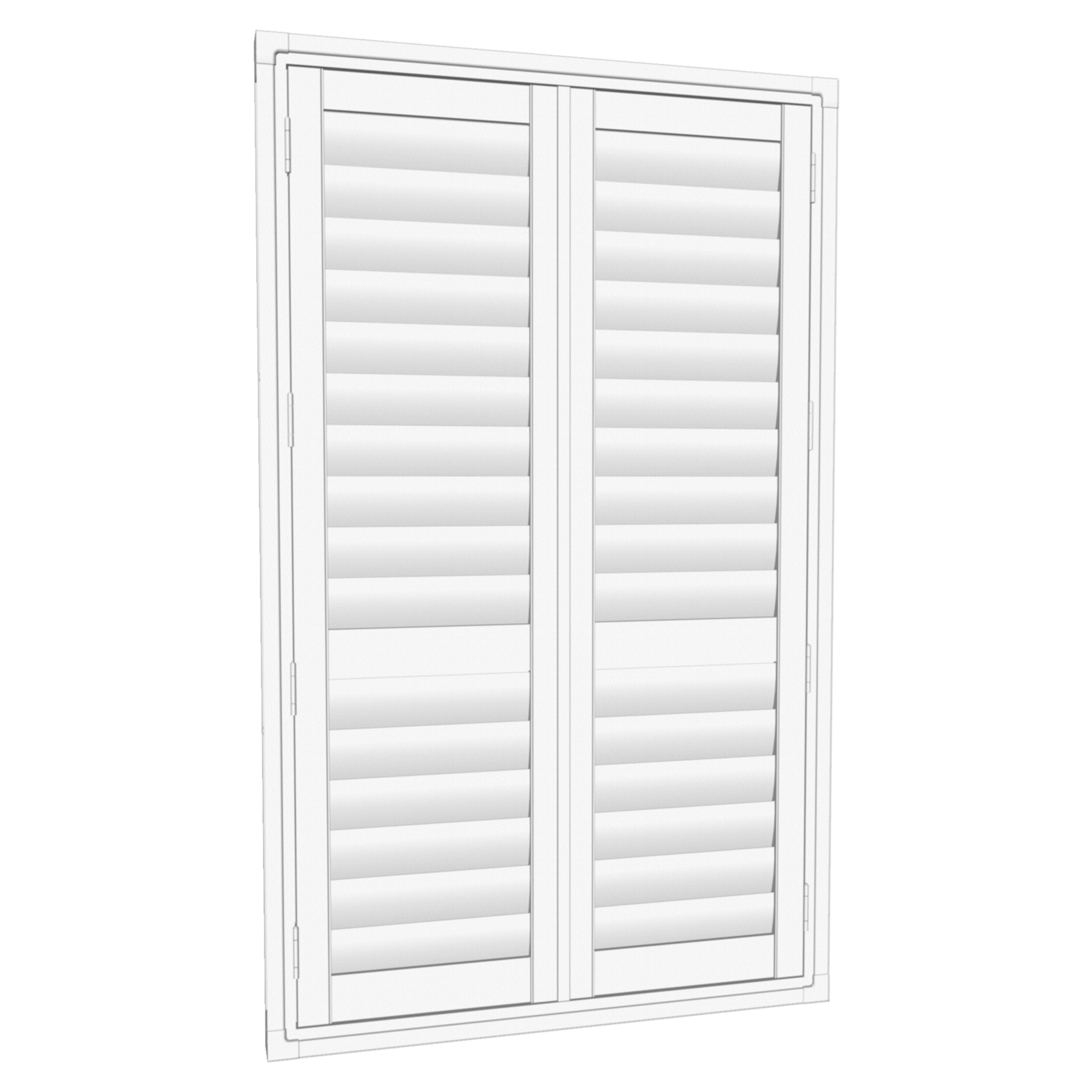 EasyAS 910 x 1500mm White Adjustable Plantation Shutter Bunnings