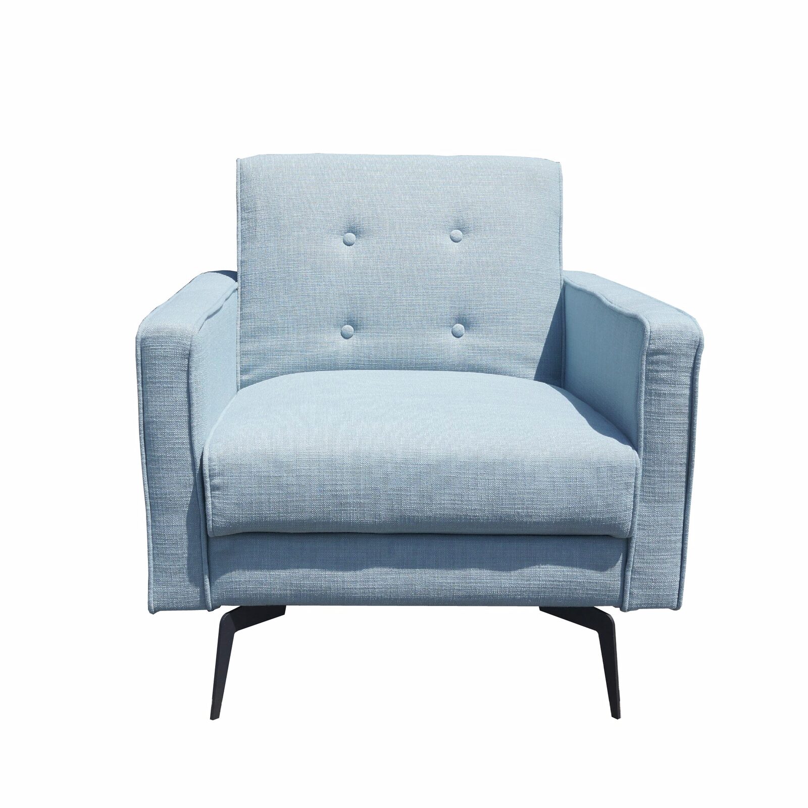 Charlie Light Blue Chair Bed with Ottoman Bunnings Australia