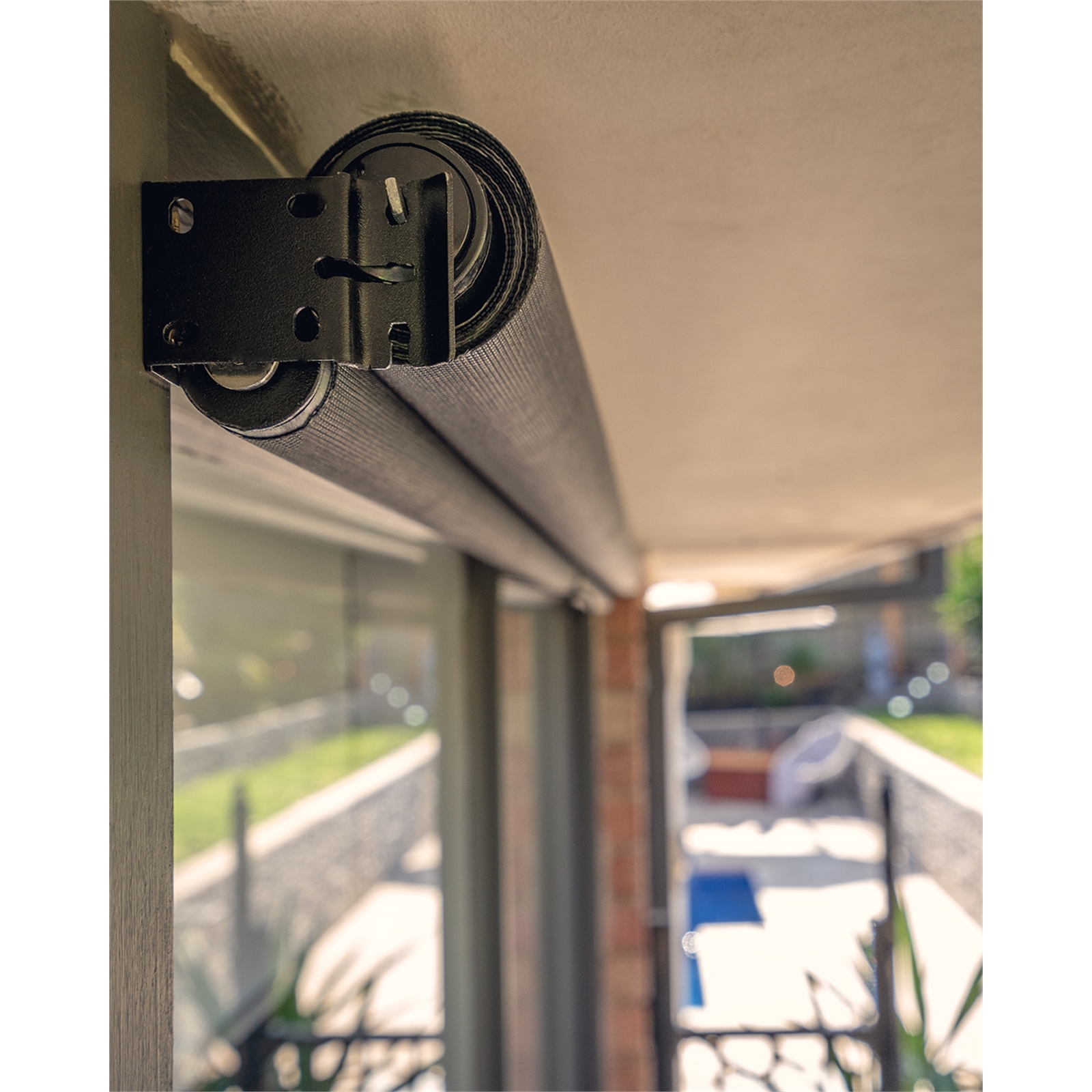 Windoware 1.5 x 2.1m Black Sunscreen Retractable Outdoor Blind