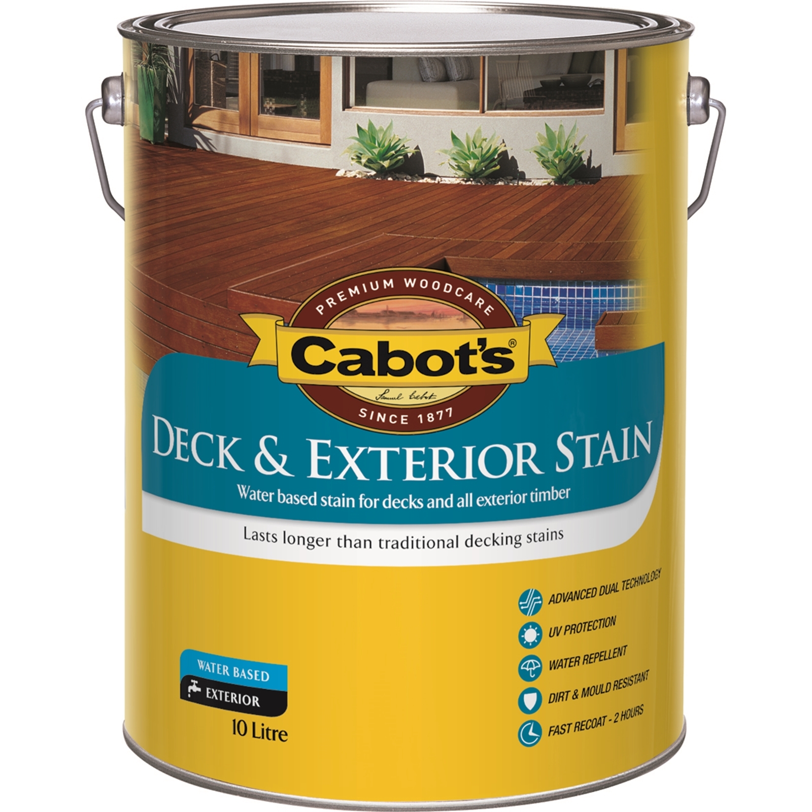 Cabot's 10L Jarrah Water Based Deck And Exterior Timber Stain