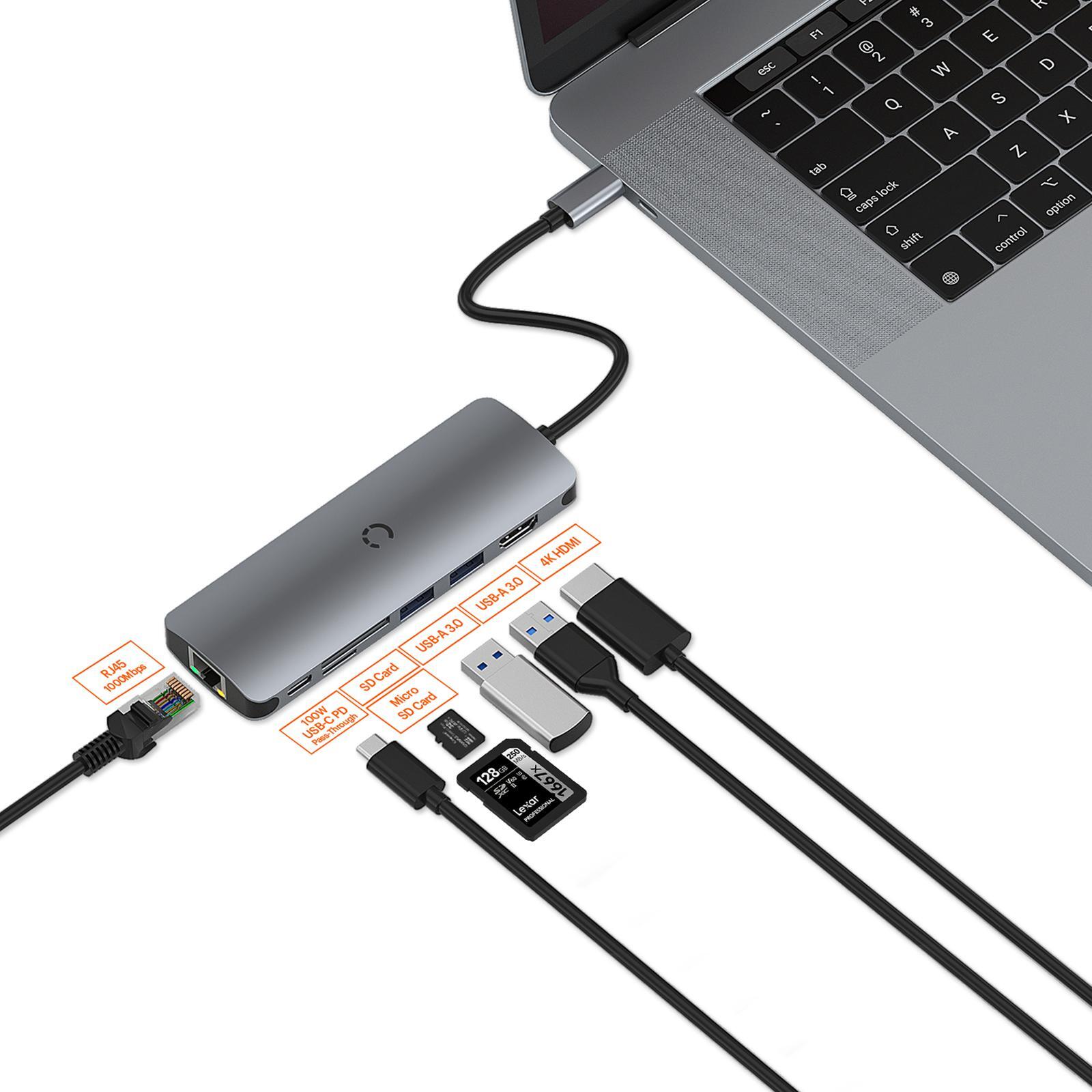 USBC Hub Desk Accessory Bunnings Australia