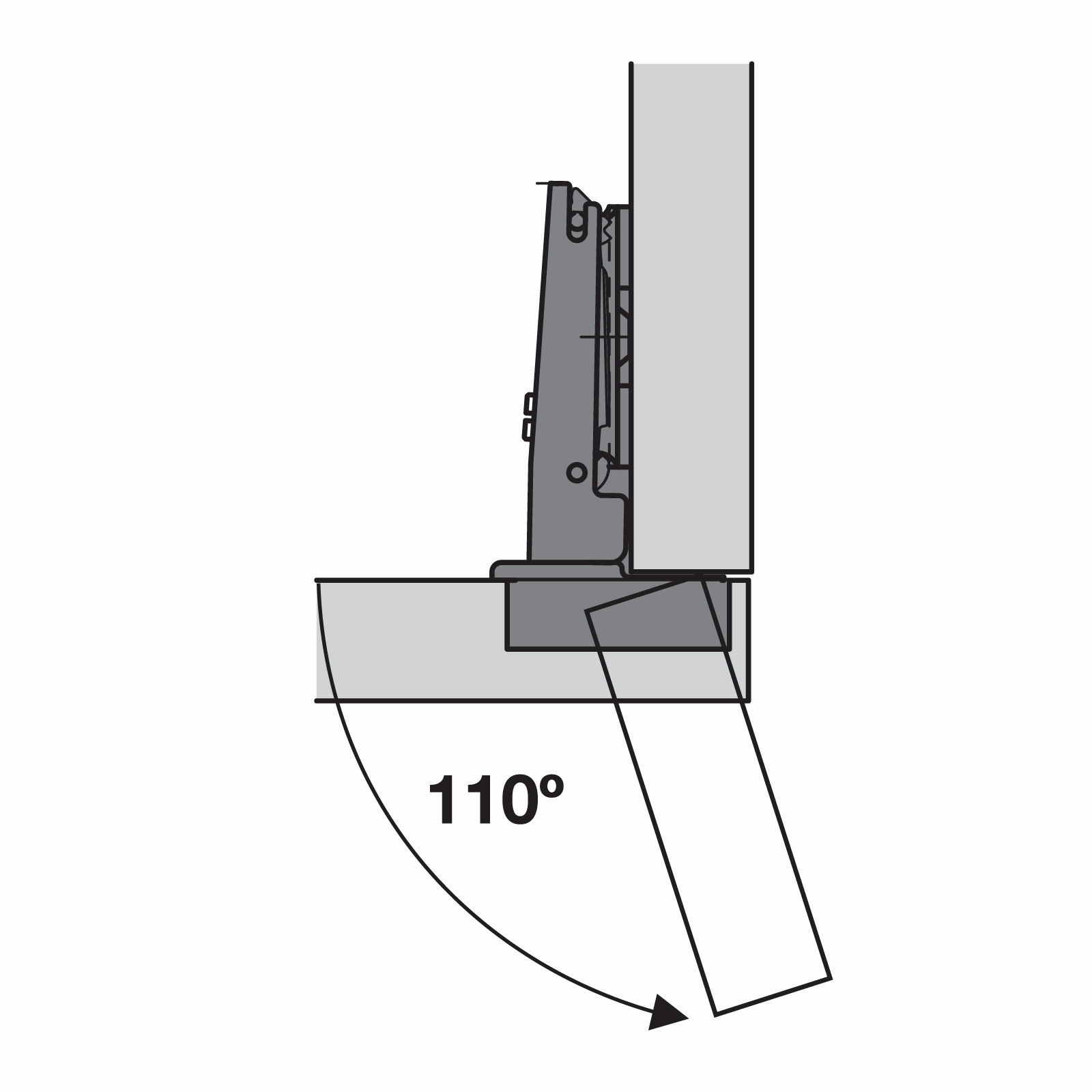 Hafele Salice 110° Hinge Full Overlay With Dowels 1 Pair Bunnings