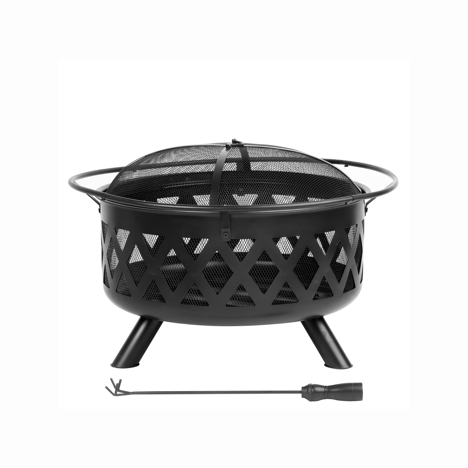 Jumbuck Fire Pit with cross weave design Bunnings Australia