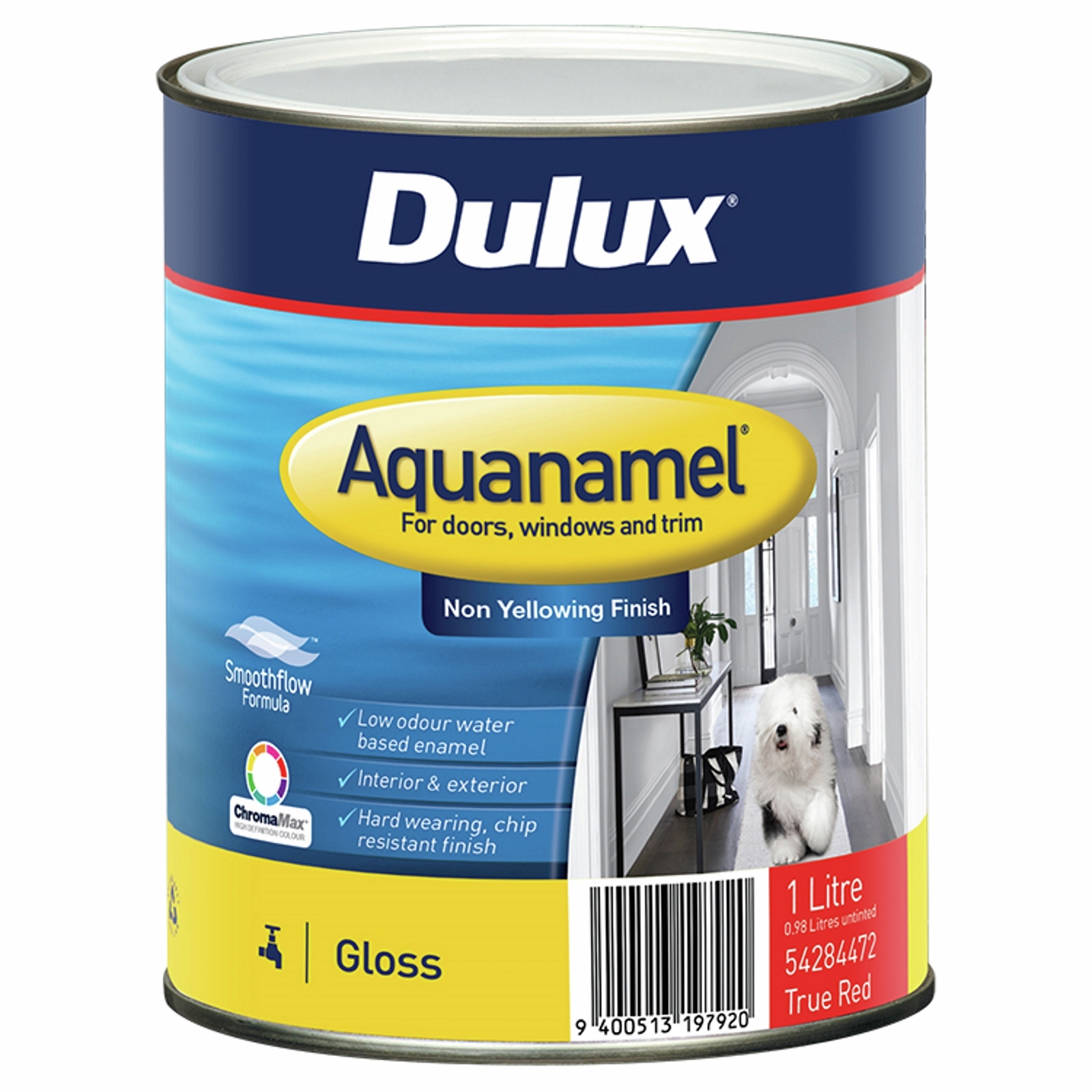 Dulux 1L Enamel Paint Aquanamel Gloss True Red Bunnings Australia