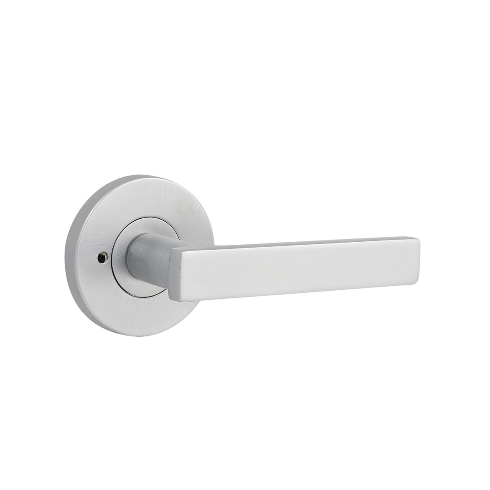 Lane 65mm Brushed Satin Chrome Tovetto Round Privacy Lever Bunnings