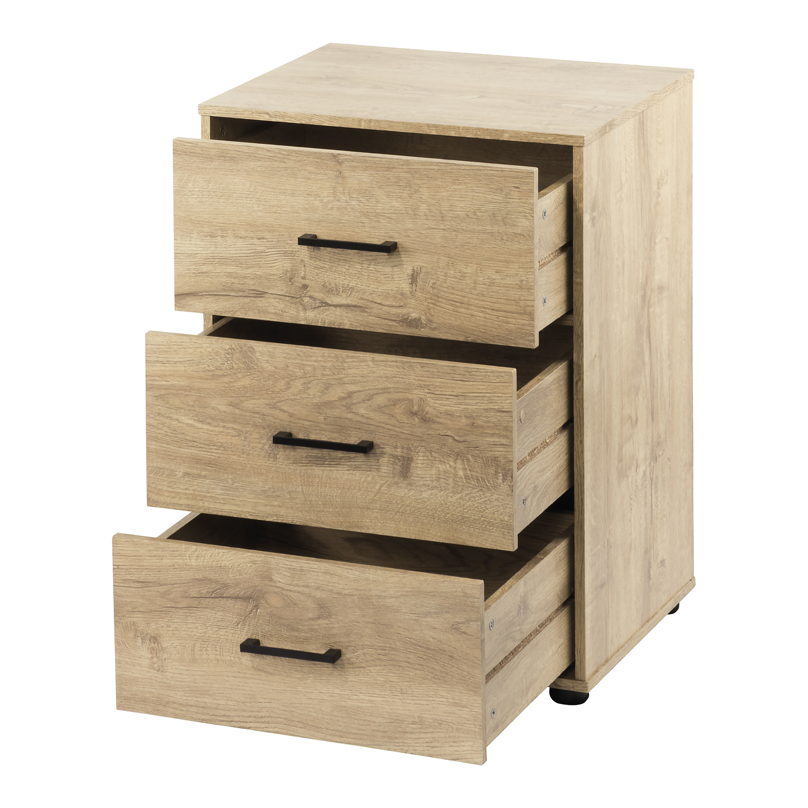Maclaren Macey Oak 3 Drawer Pedestal Storage Bunnings Australia