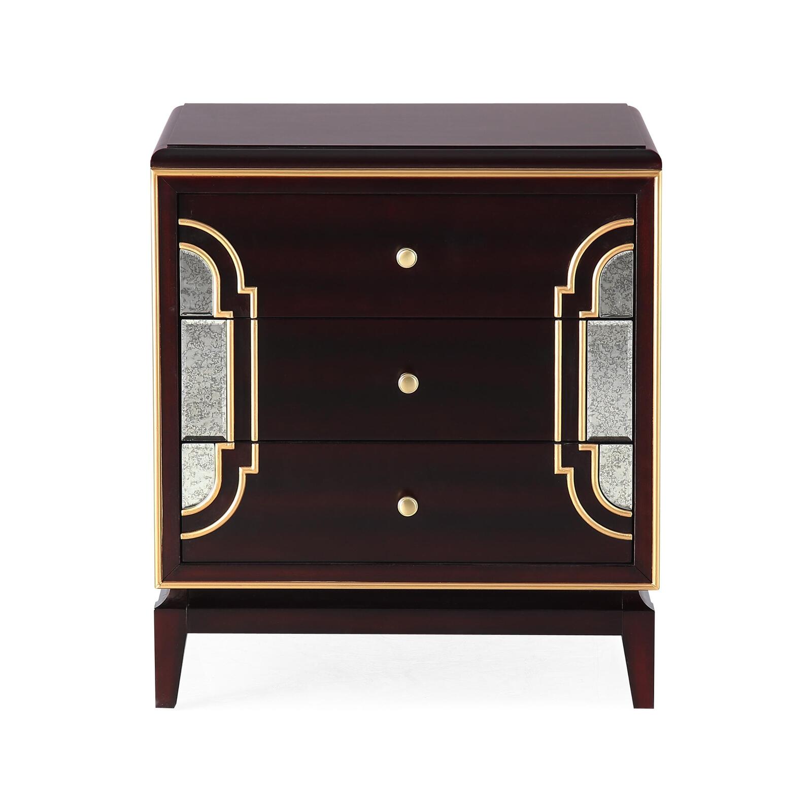 Scarlet 5pc Queen Bed Frame Bedroom Suite Timber Bedside Dresser Mirror