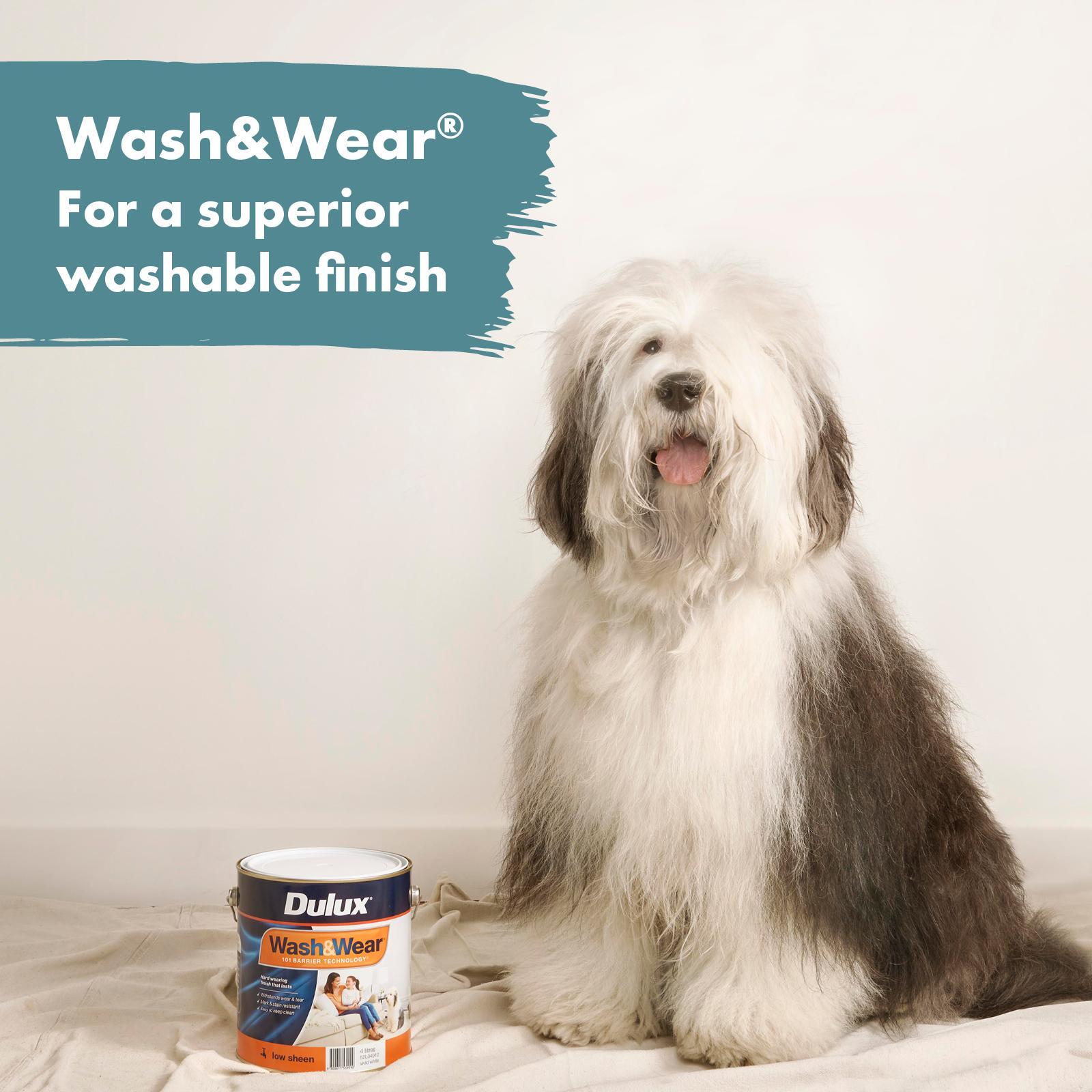 Dulux 15L Vivid White Low Sheen Wash&Wear Interior Paint Bunnings