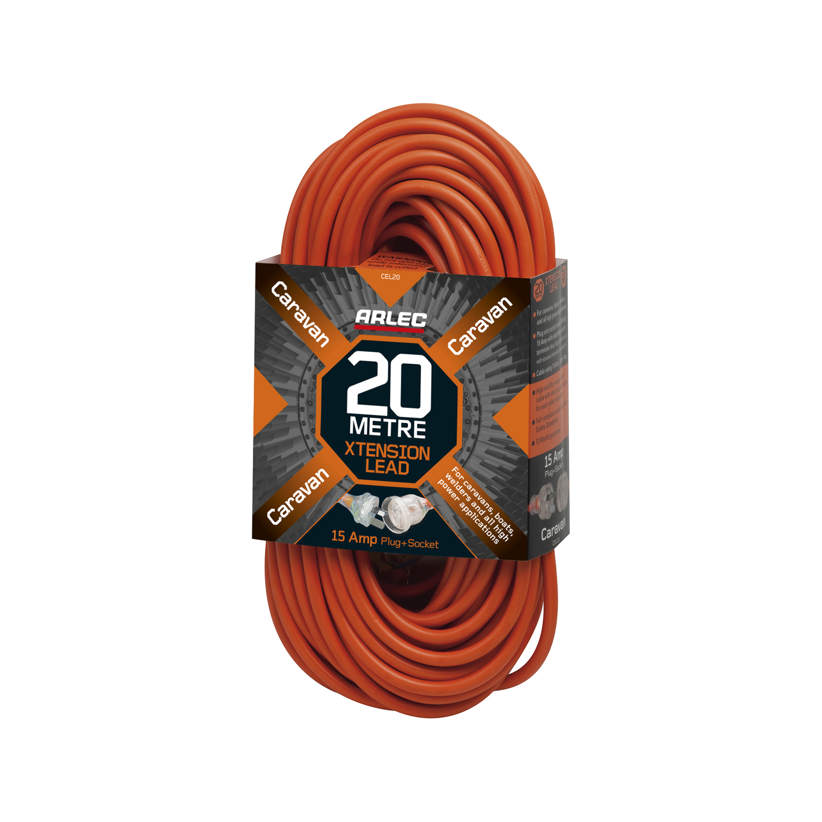 Arlec 20m 15A Extra Heavy Duty Caravan Extension Lead Bunnings Australia