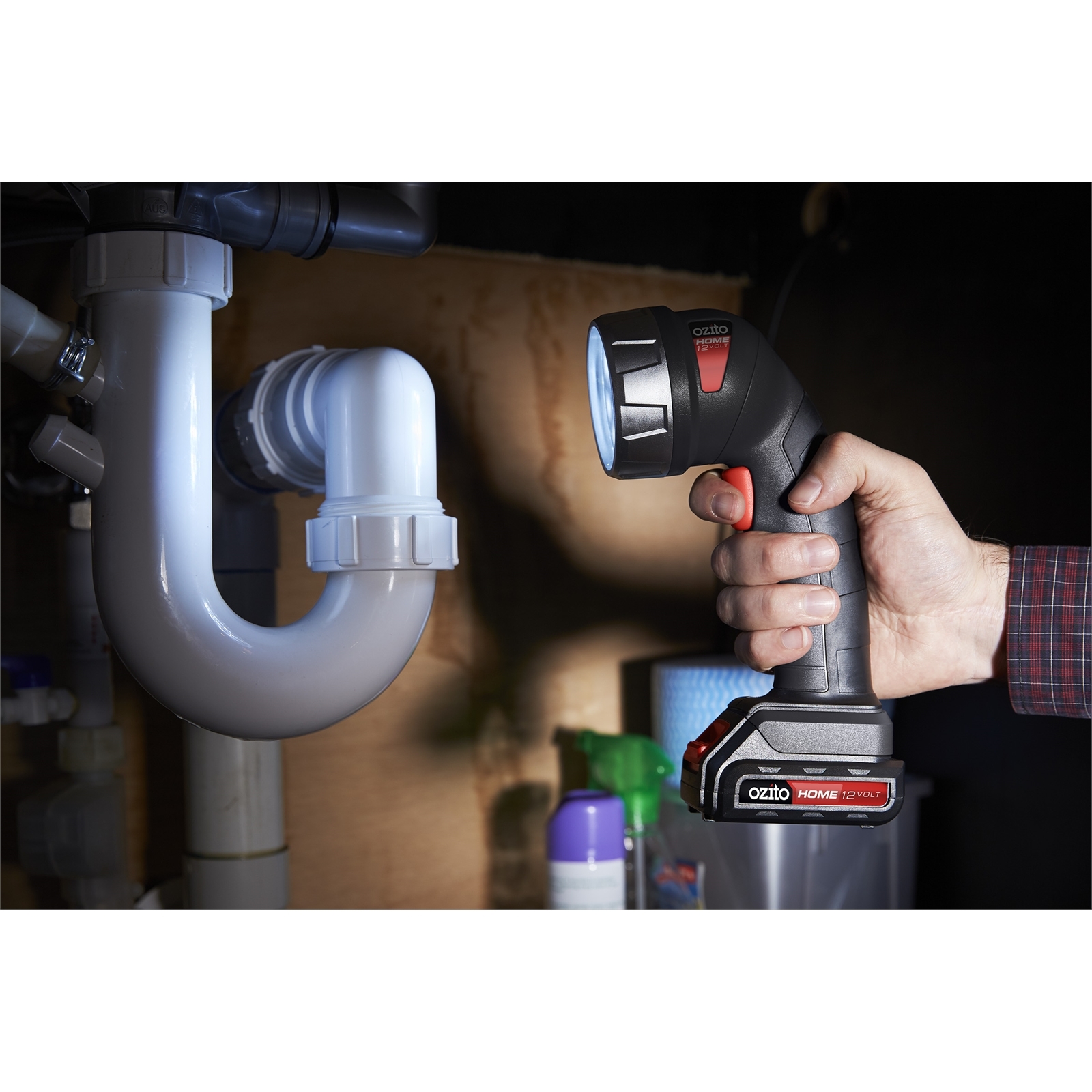 Ozito Home 12V LED Torch Skin Only Bunnings New Zealand