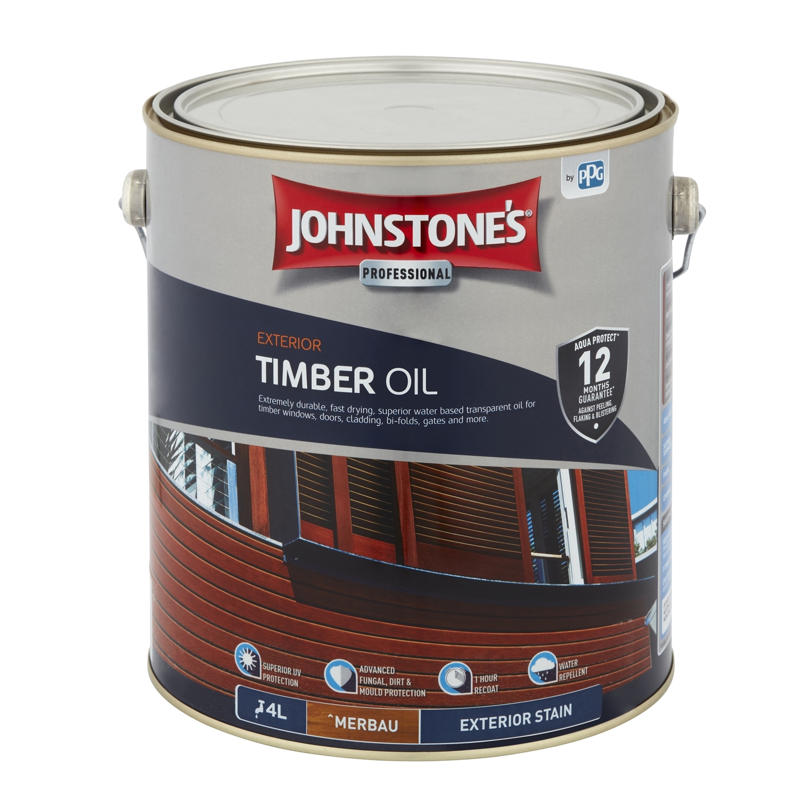 Johnstone's 4L Merbau Exterior Timber Oil Bunnings Australia